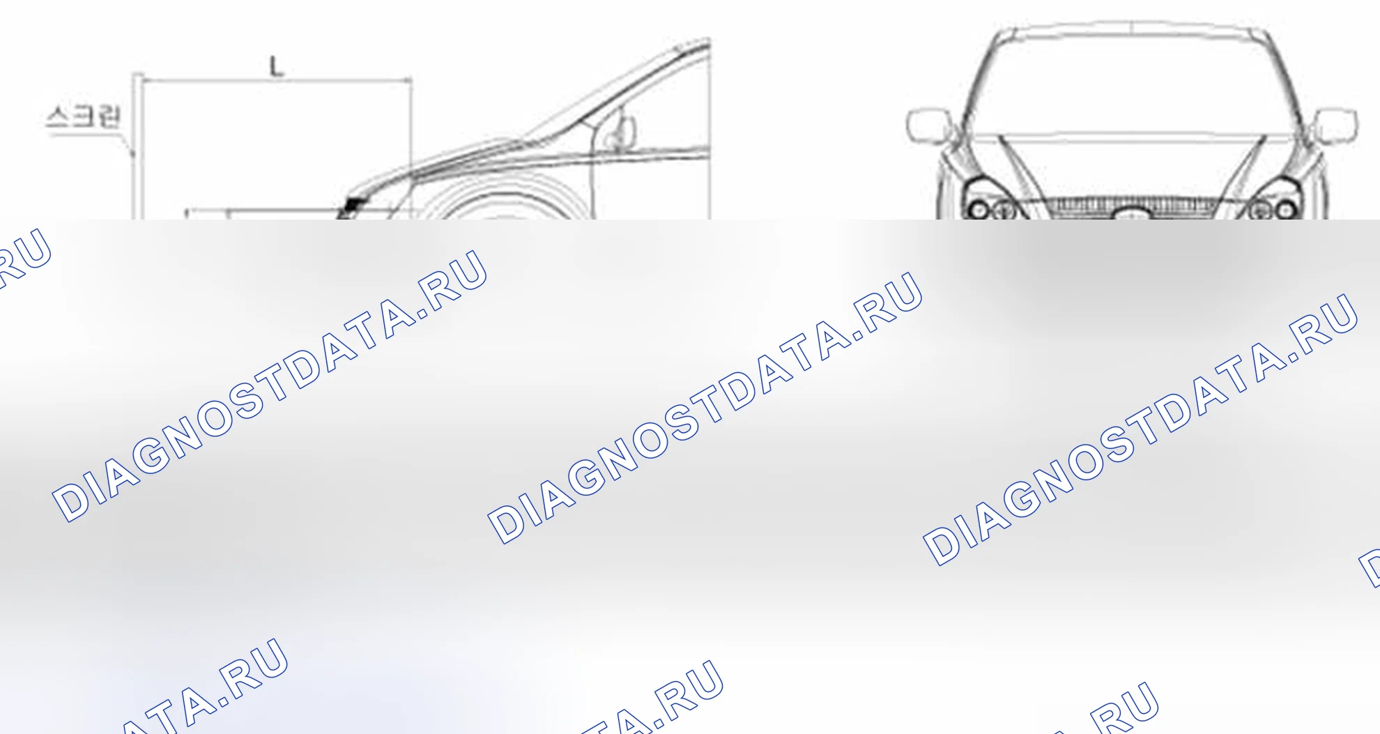 Рис. 6: Точка прицеливания фары и противотуманной фары. Kia Sedona II рестайлинг