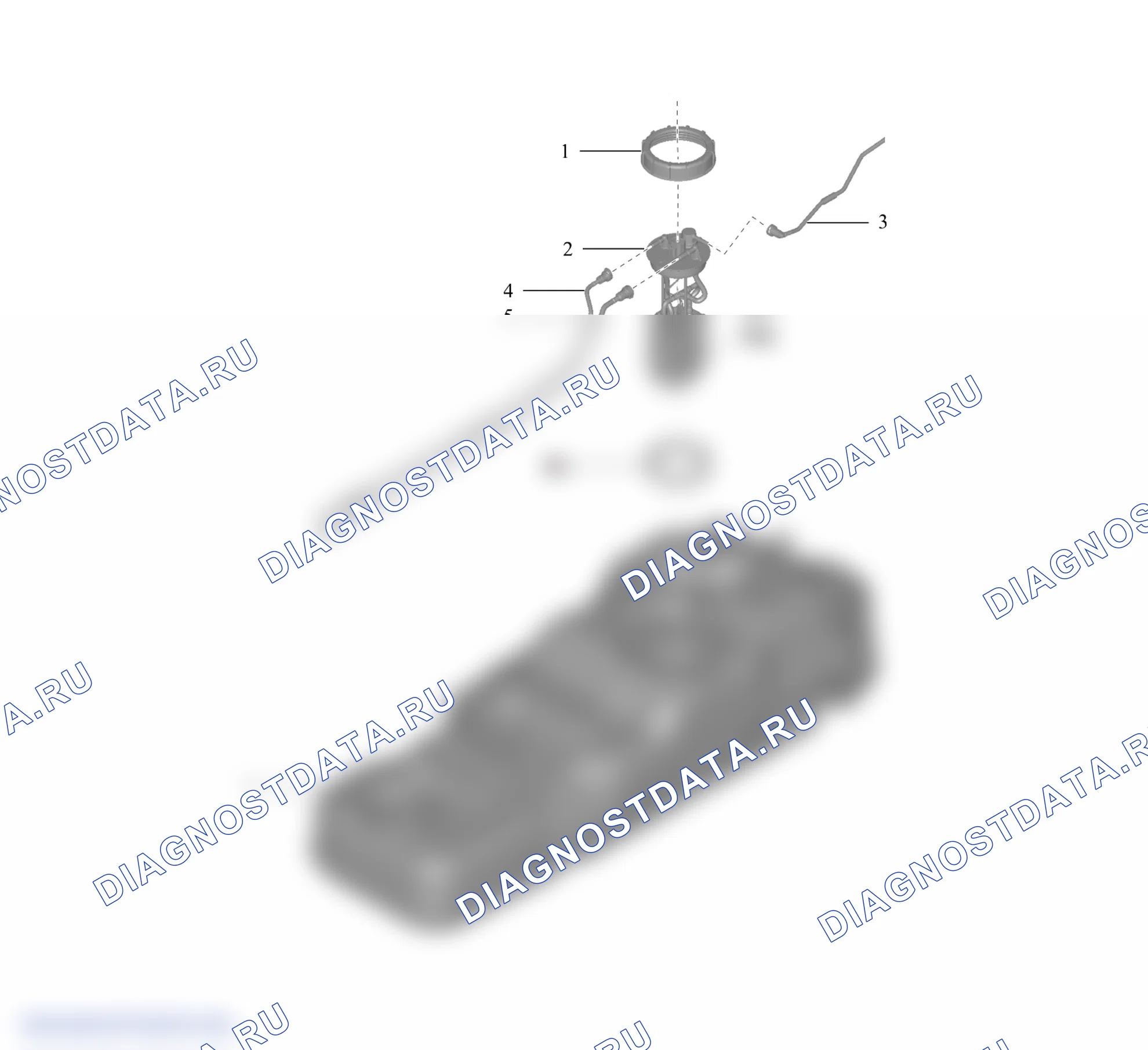 Схема расположения топливного насоса с датчика уровня — Tank 300. Tank 300 I