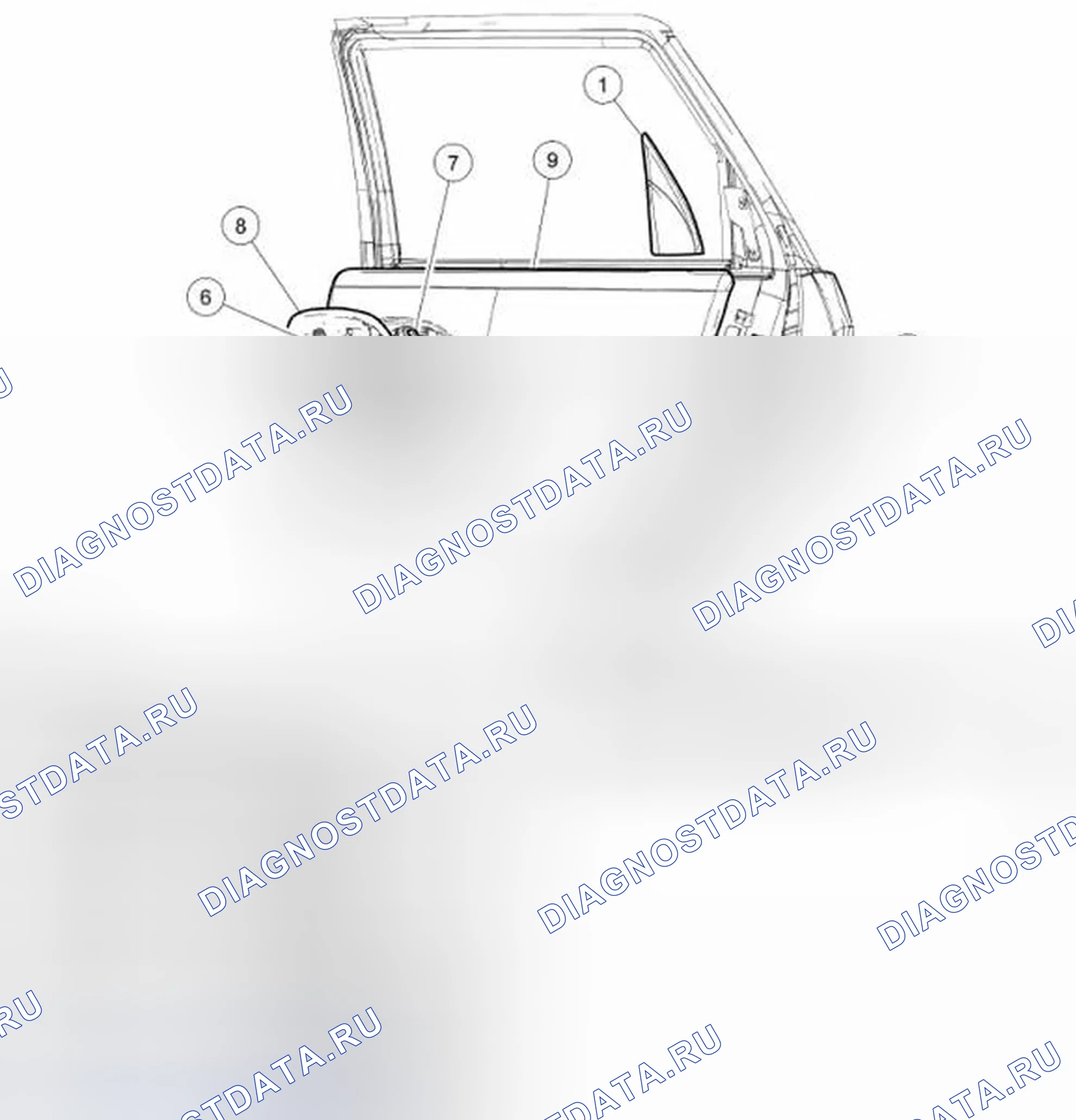 Рис. 8: Панель отделки дверей - задняя. Ford Focus II