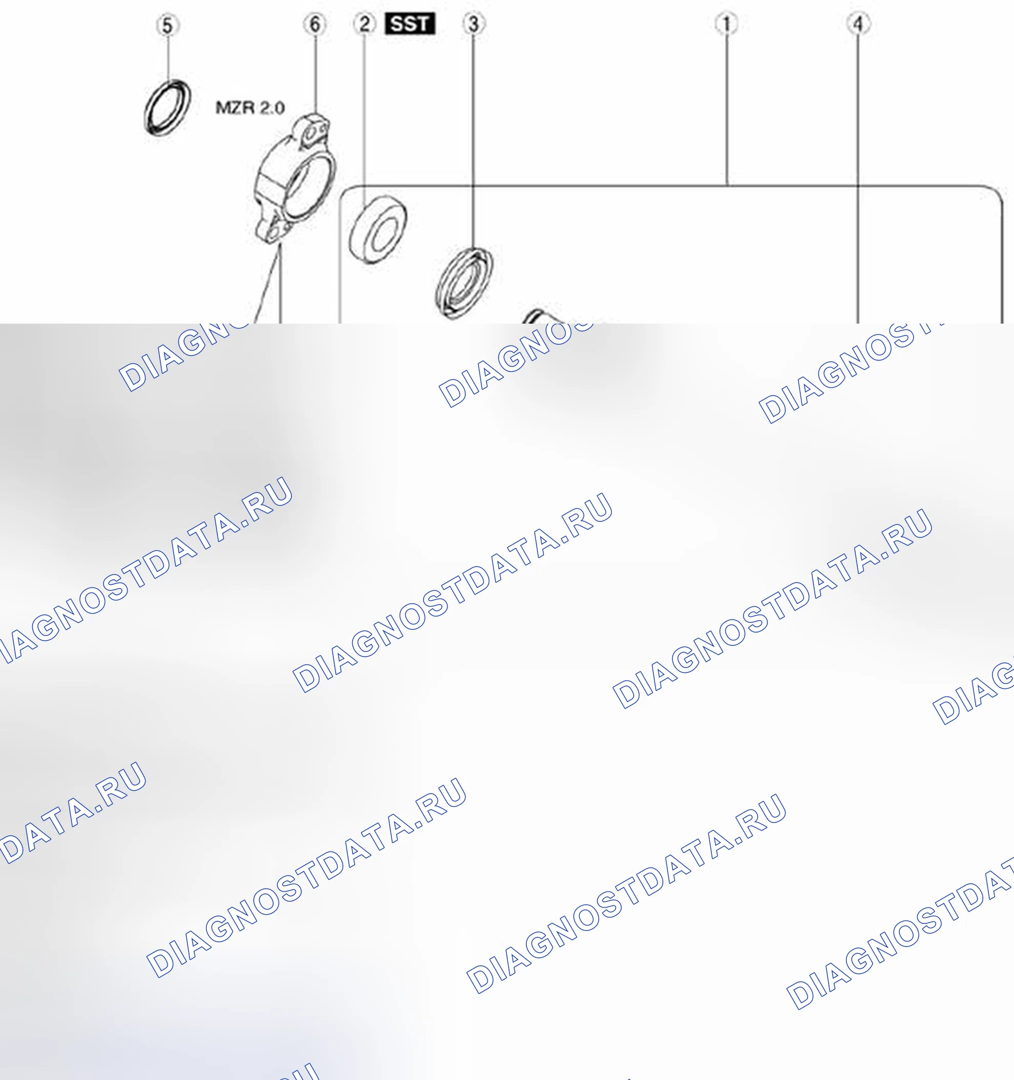 Рис. 20: РАЗБОРКА ВАЛА СОЧЛЕНЕНИЯ [Mzr 2.0, Мзр 2.5]. Mazda 3 BL рестайлинг