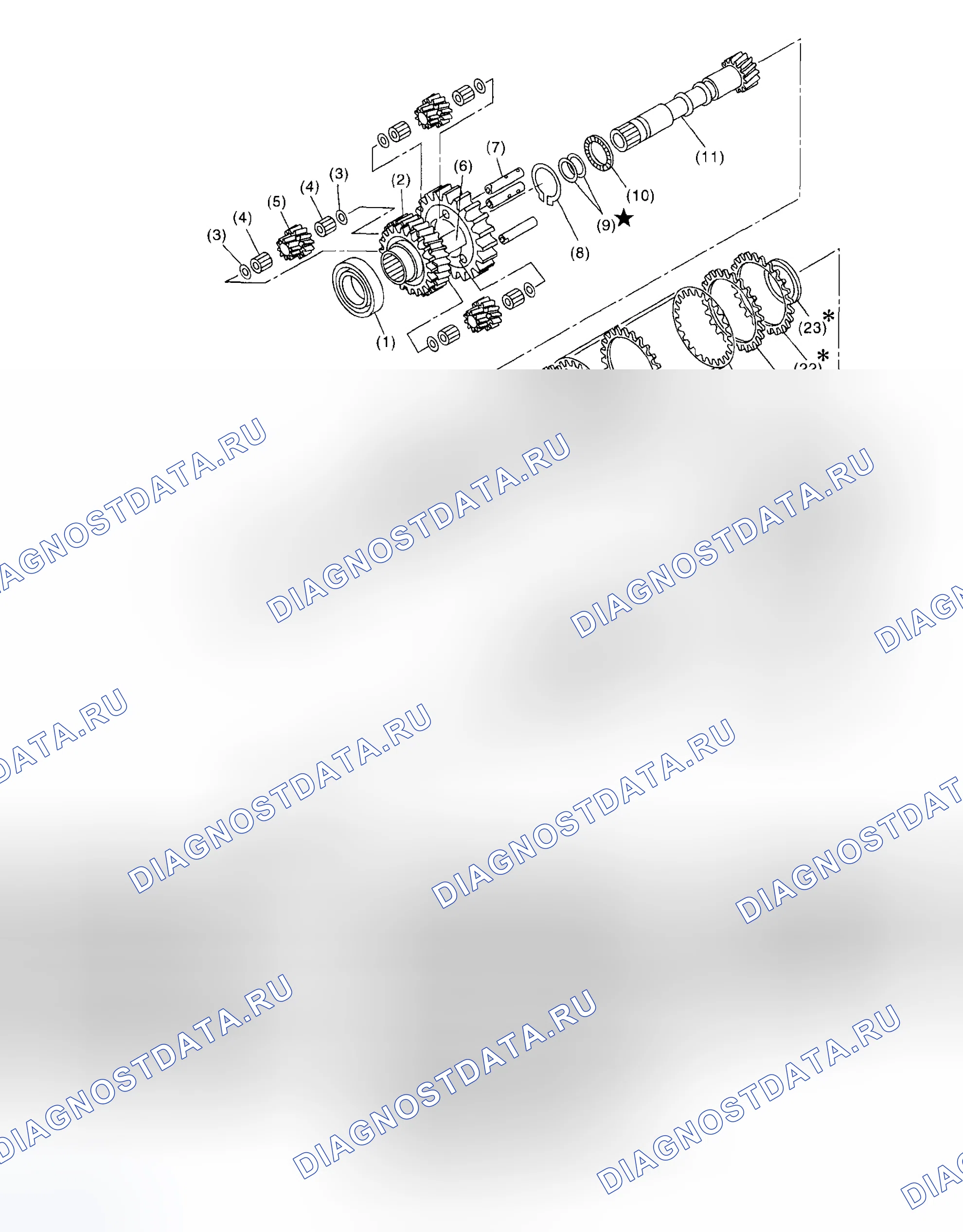 Рис. 112: РЕДУКТОР (VTD). Subaru Impreza GD/GC/GG рестайлинг