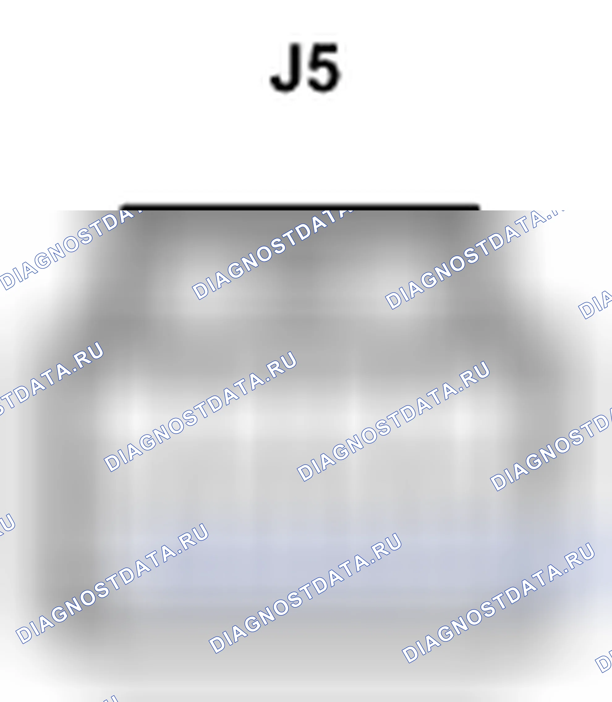 Рис. 524: Вид с торца разъема дверного замка в сборе (задний правый) (J5). Toyota Camry XV40