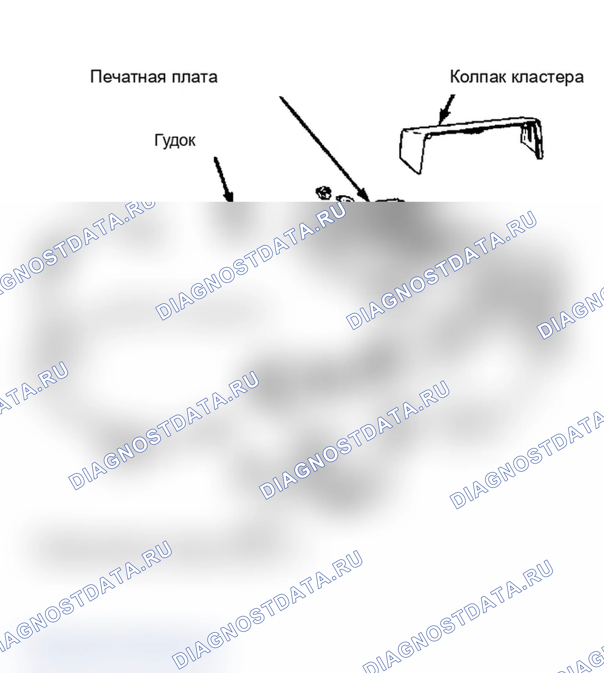 Рис. 3: Разнесенный вид приборной панели Montero. Mitsubishi Mirage II