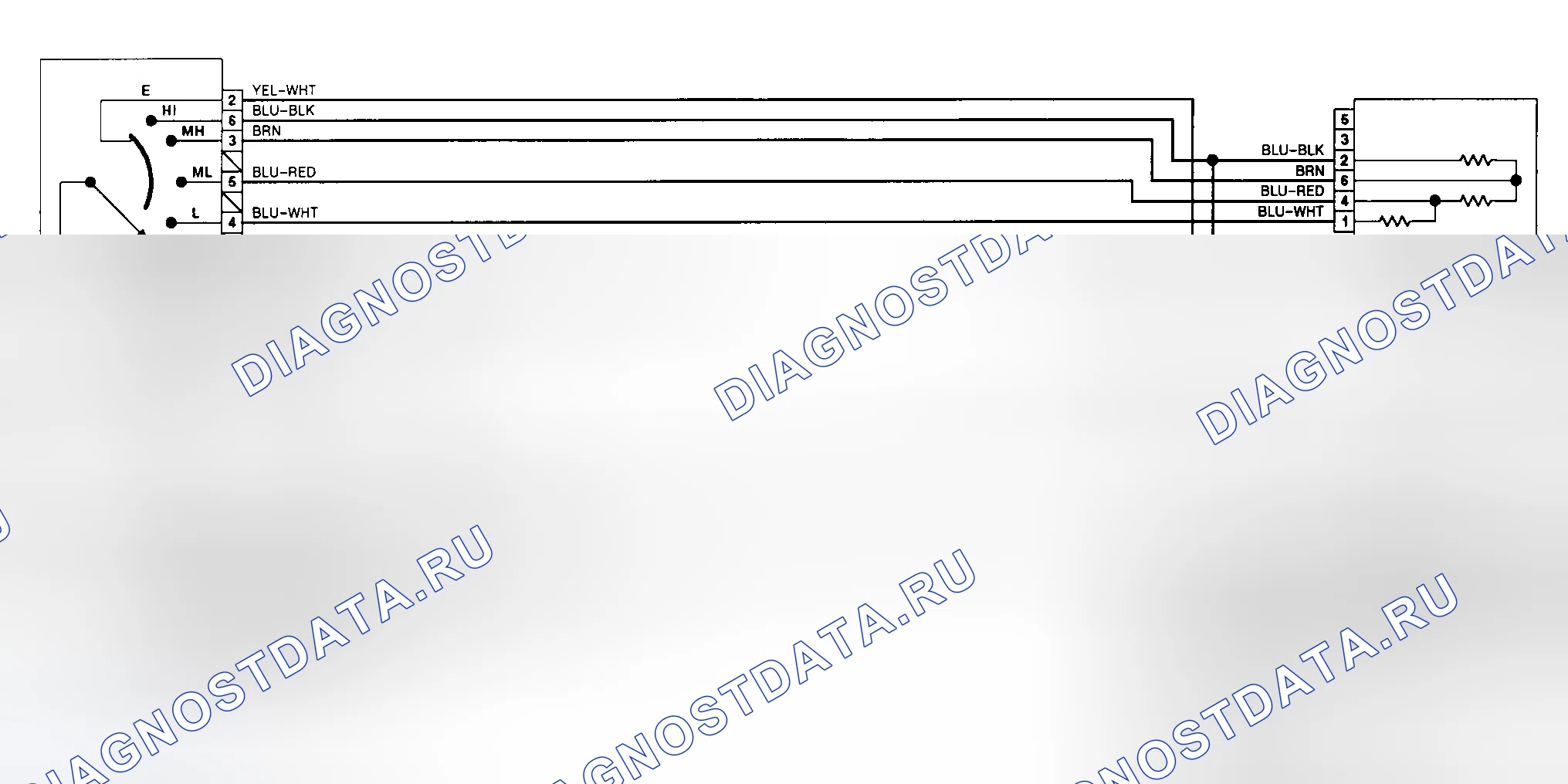 Рис. 5: Схема подключения нагревателя (Elantra). Hyundai Elantra I