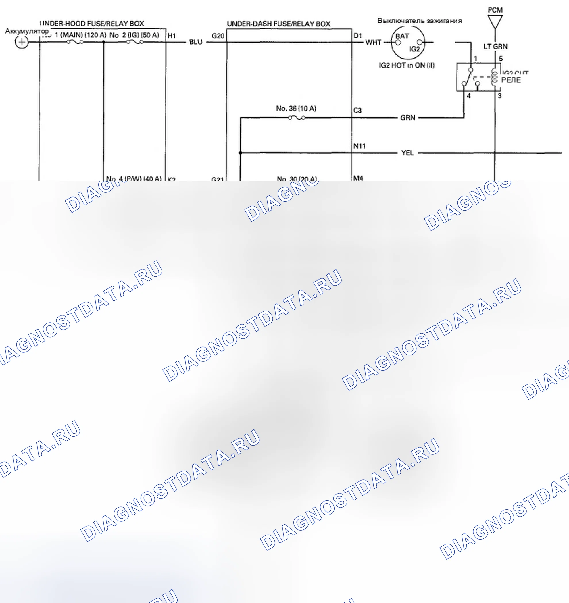 Рис. 24: Принципиальная схема - без DPMS. Honda Pilot II