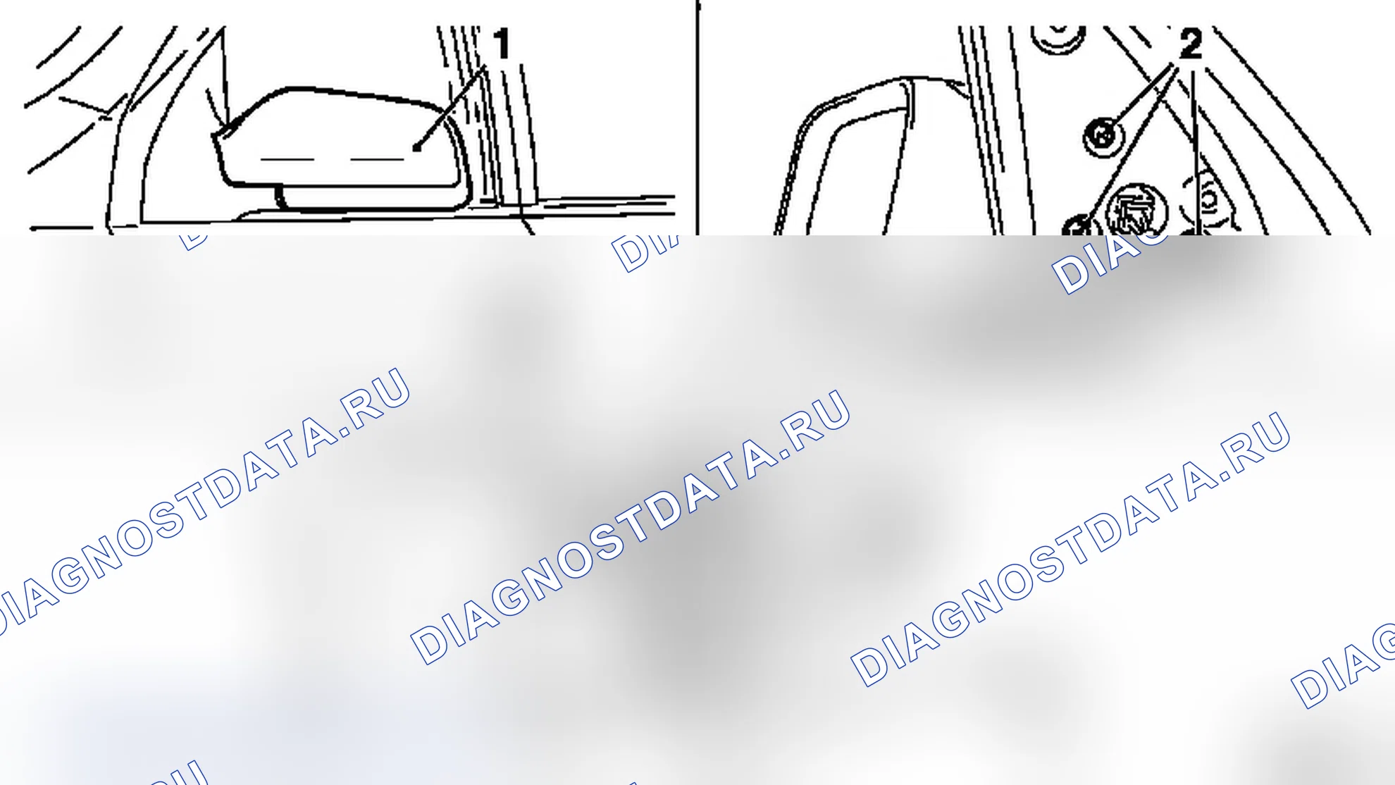 Оборудование кузова Зеркала заднего вида, наружные. Opel Astra G