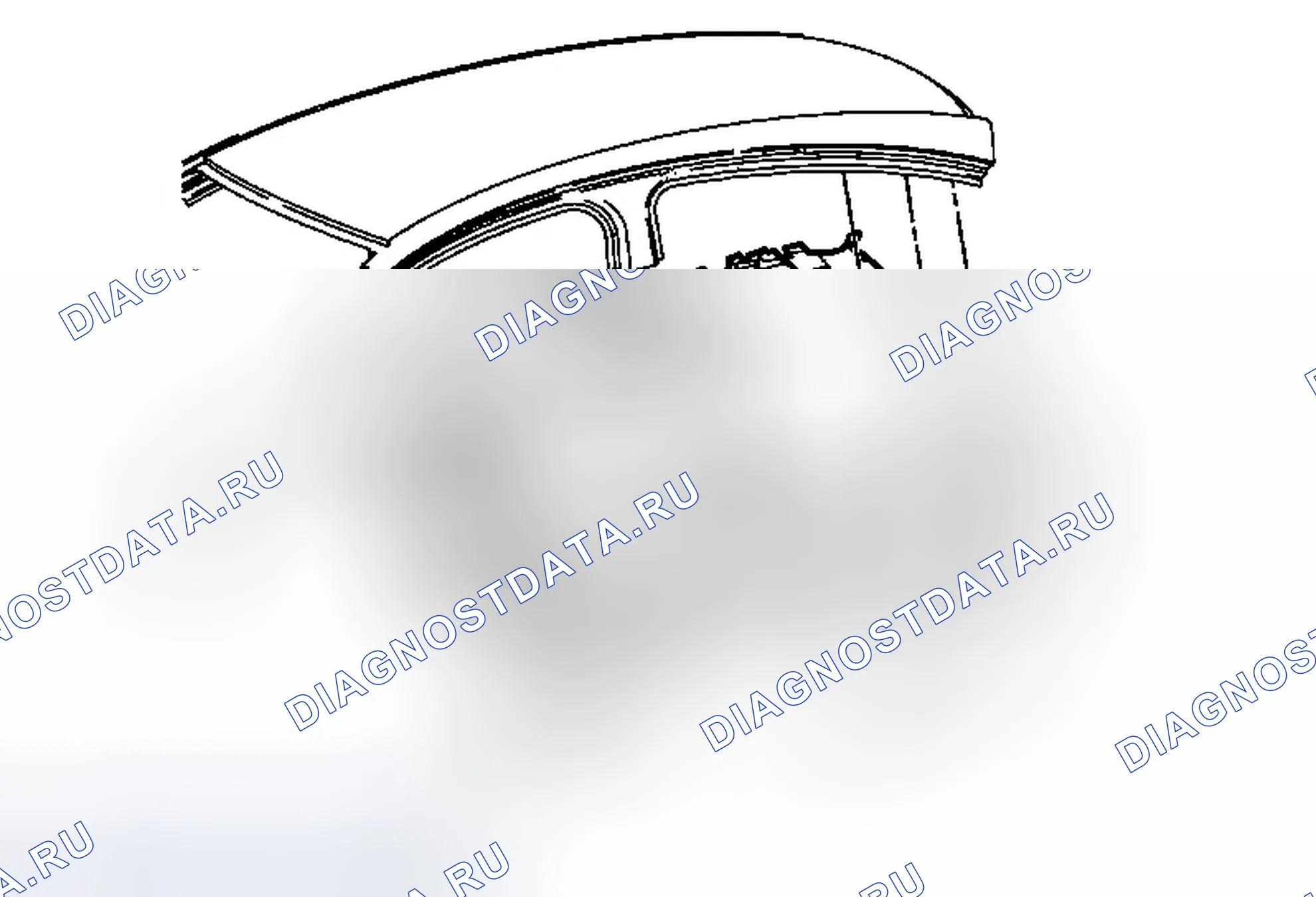 Рис. 3: Замена облицовочной панели (без люка). Chevrolet Cruze I рестайлинг