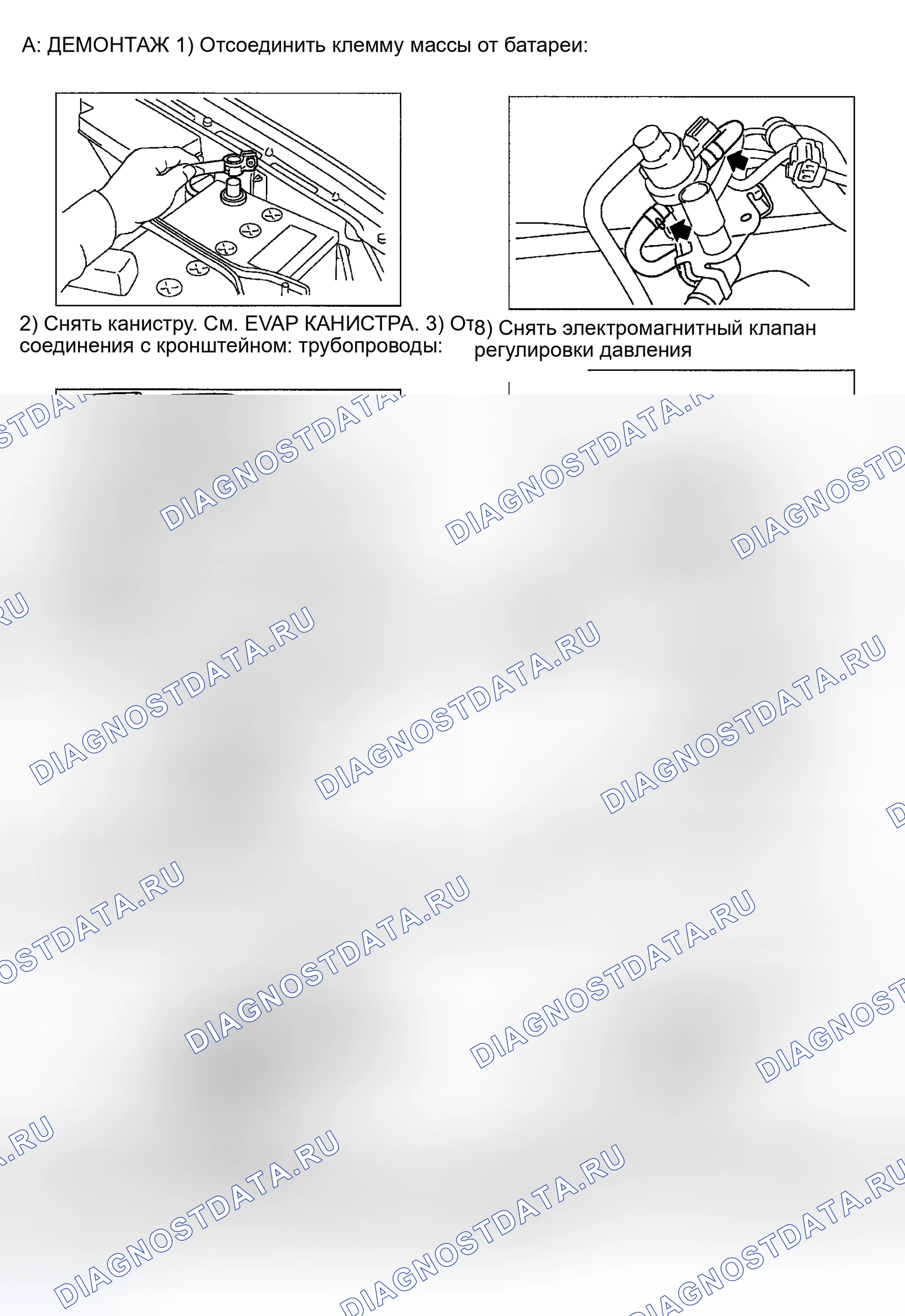 Рис. 75: Демонтаж и монтаж. Subaru Impreza GD/GC/GG рестайлинг
