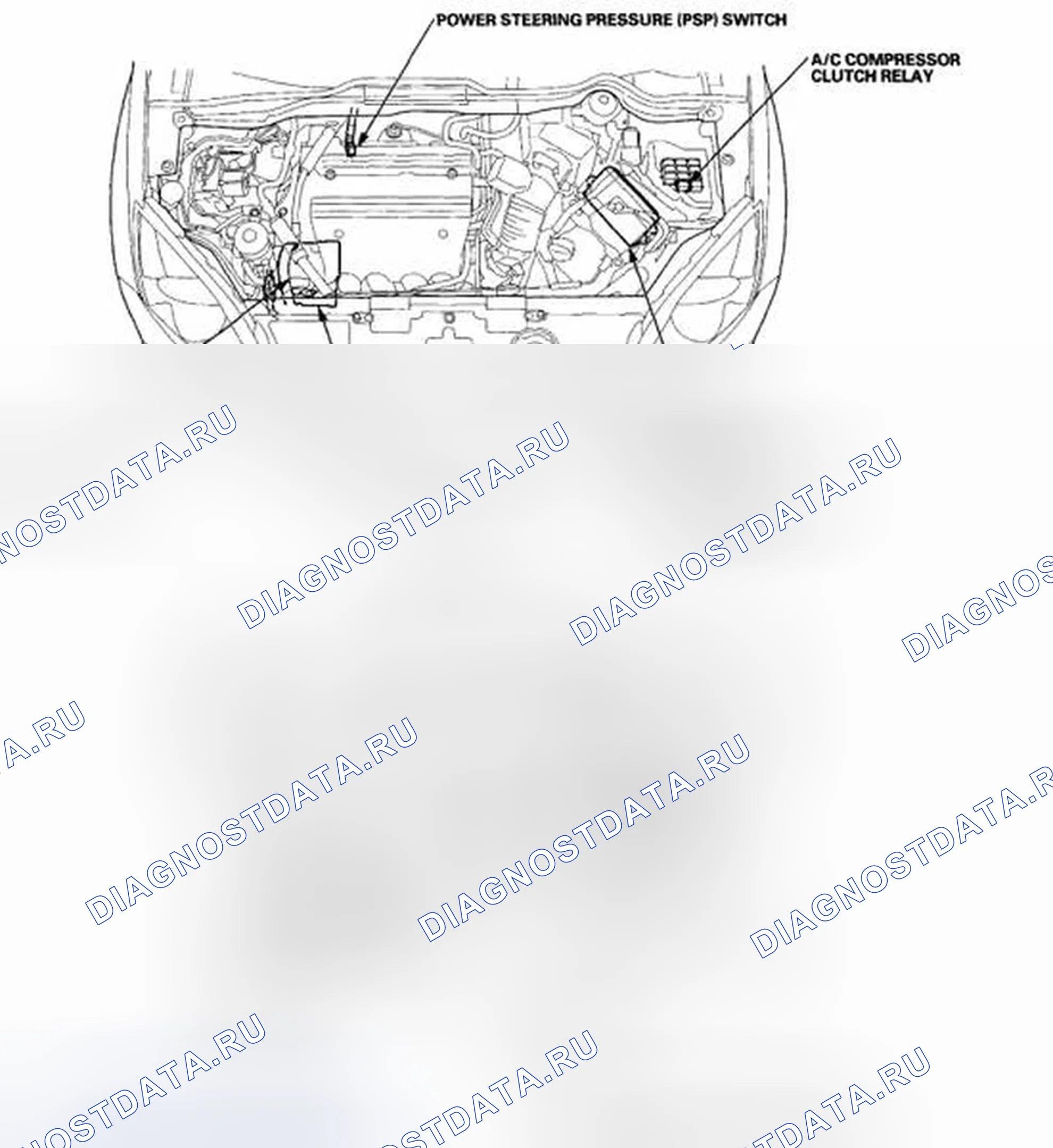 Рис. 629: Указатель расположения компонентов. Honda CR-V III