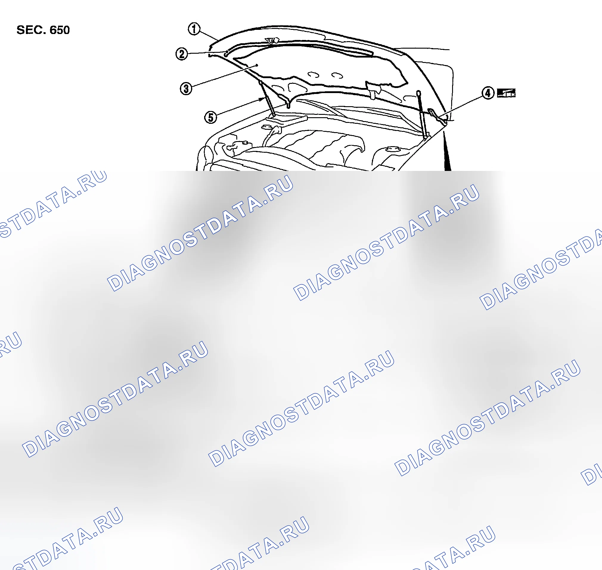 Рис. 3: Демонтаж и монтаж вытяжного колпака в сборе. Infiniti FX35 I
