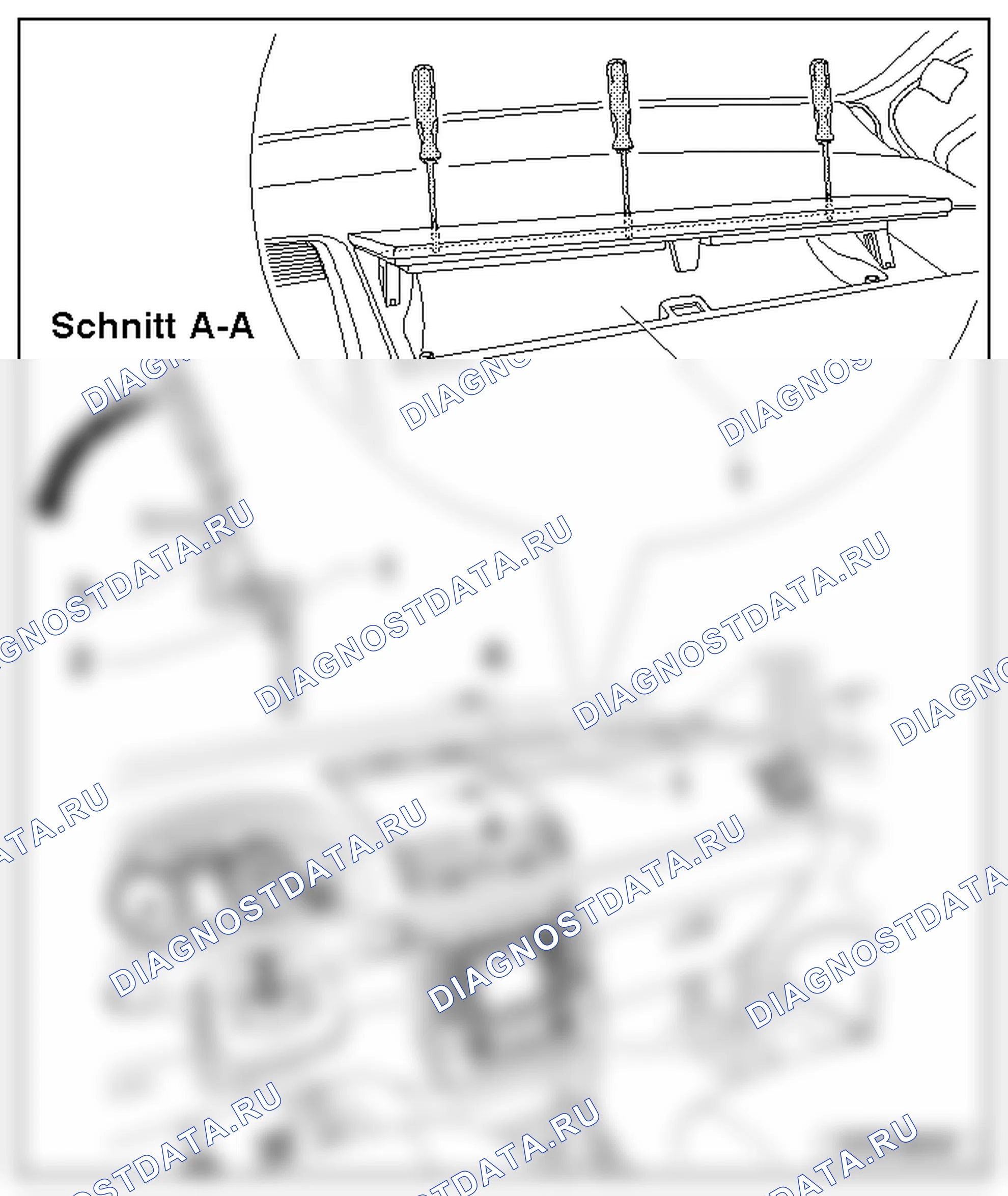 Приборная панель (общий ремонт кузова, внутренняя часть) (см. 2). SEAT Alhambra I