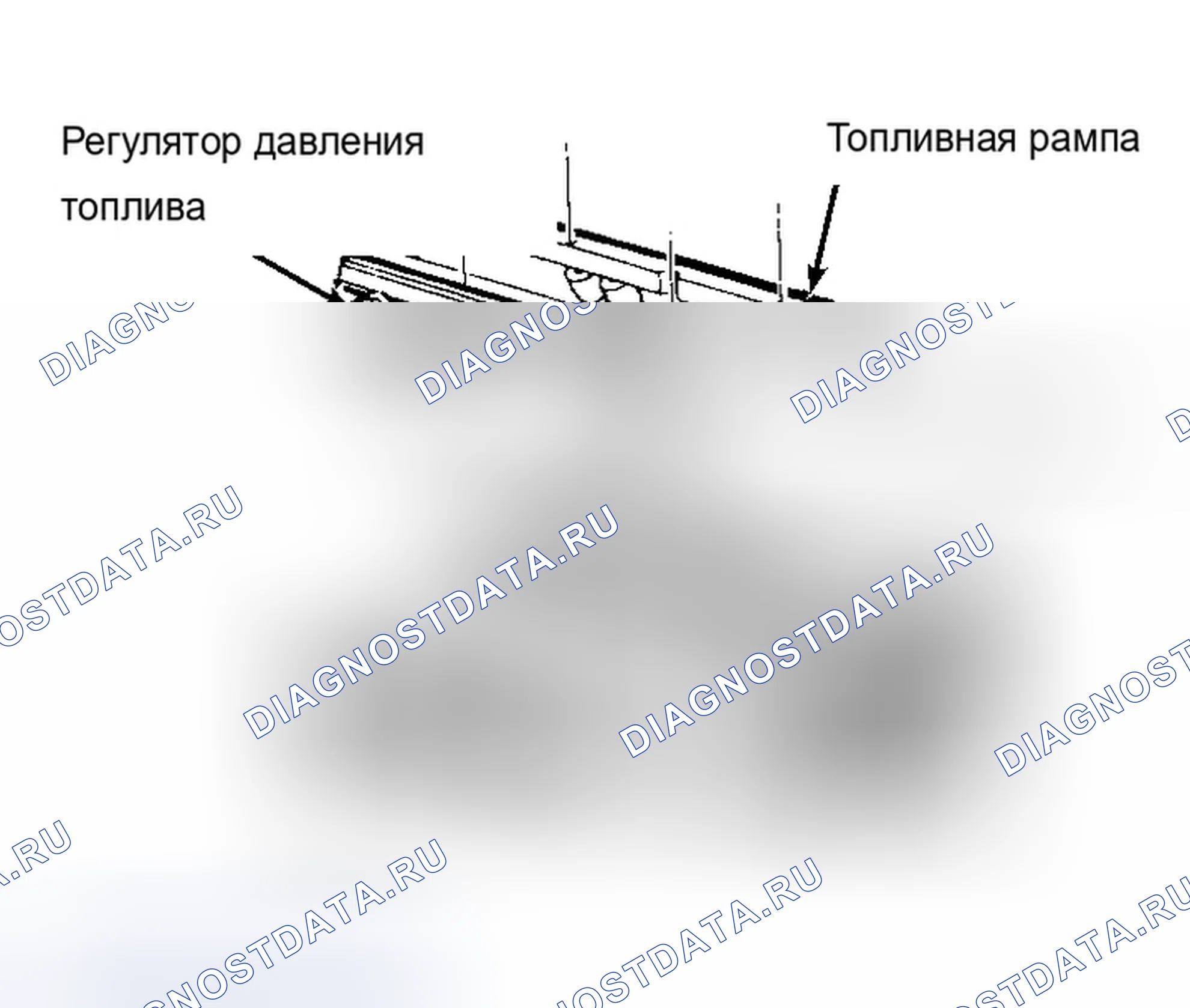 Рис. 3: Расположение компонентов топливопровода в сборе (4.3L и 5.7L). Chevrolet Caprice Impala SS 