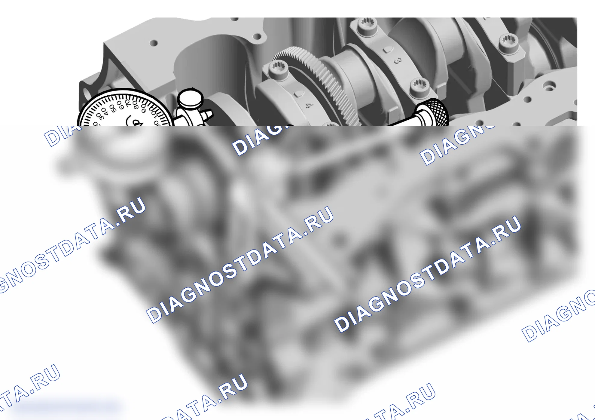 Проверка осевого зазора коленчатого вала — Wey V9X. Wey V9X I