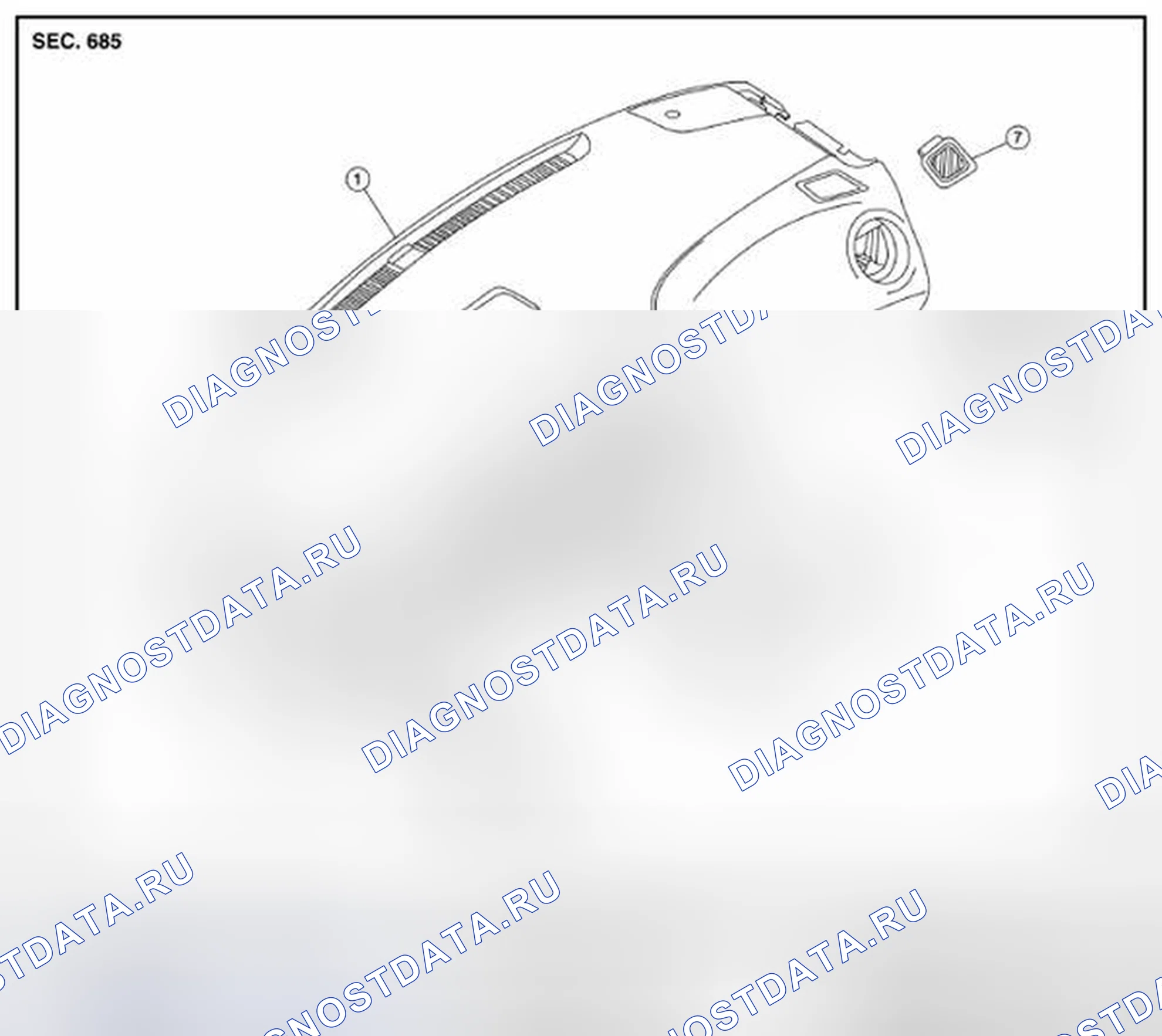 Рис. 285: ПЕРЕДНИЕ РЕШЕТКИ. Nissan Pathfinder IV рестайлинг