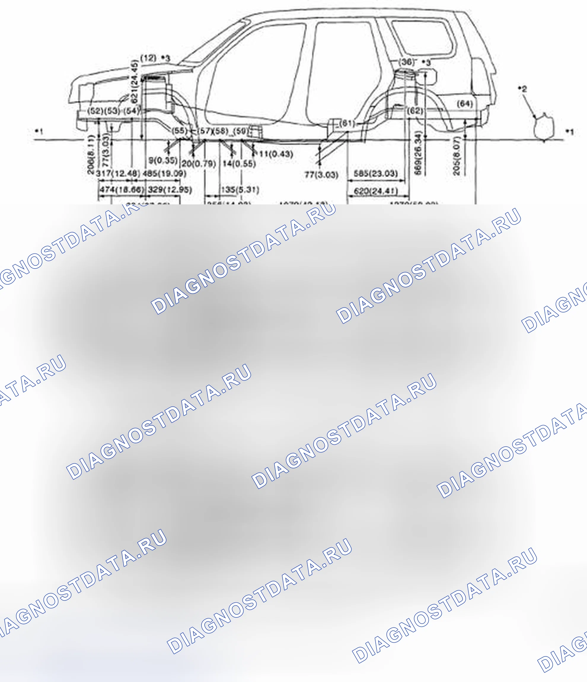 Рис. 44: ЦЕНТРАЛЬНАЯ СТРУКТУРА. Honda Vigor I