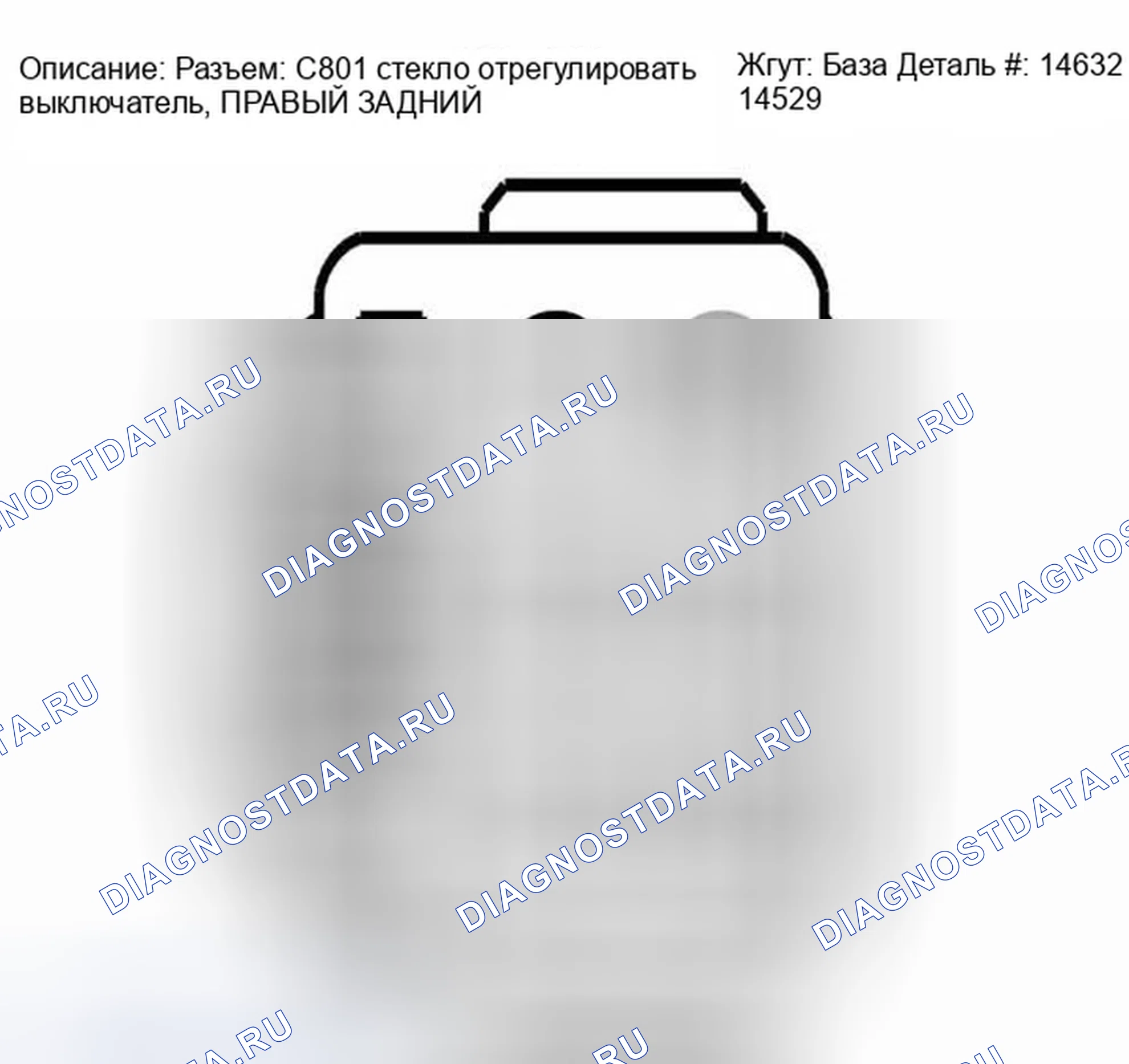 Рис. 201: Идентификация разъема C801. Ford Escape I рестайлинг