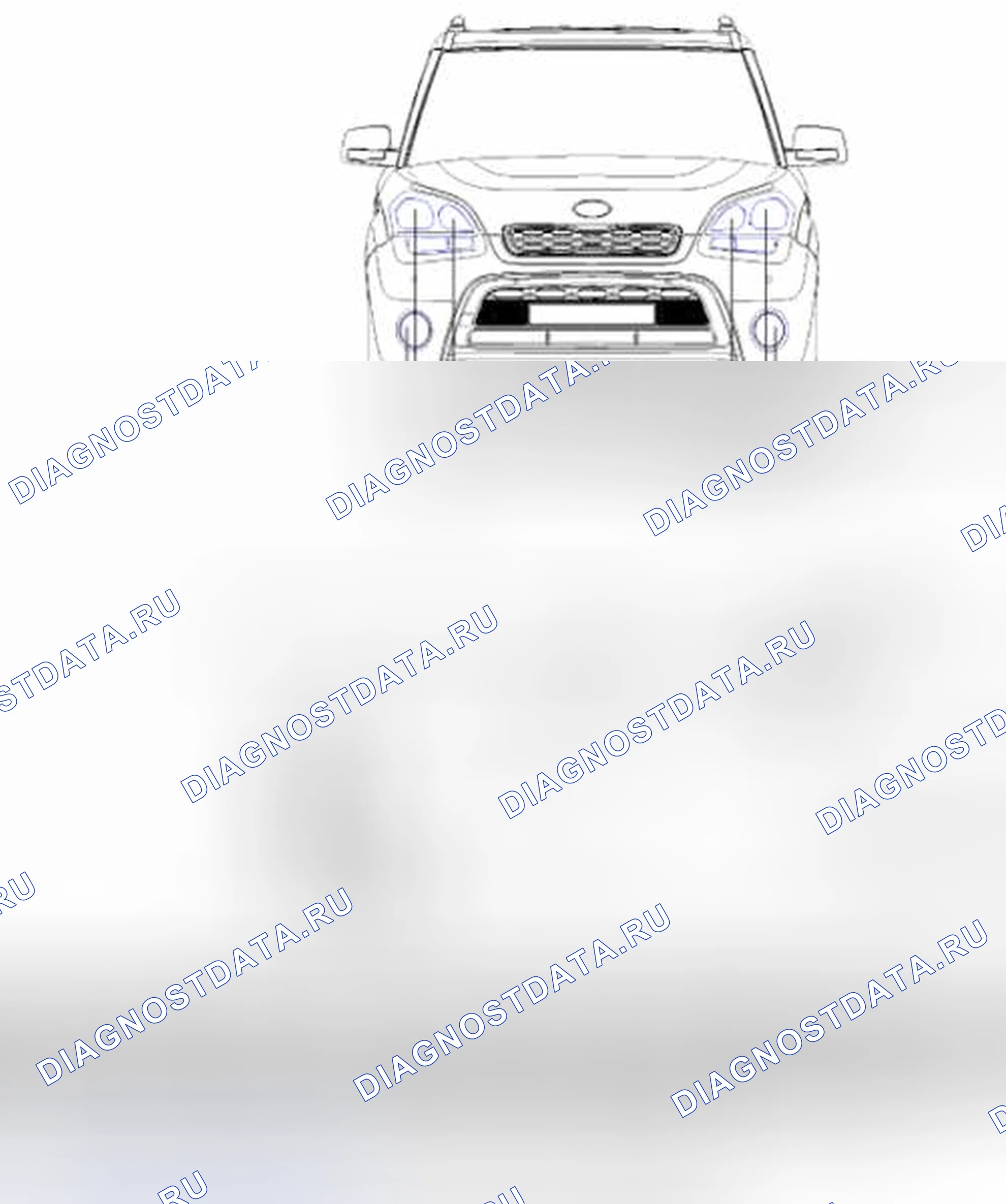 Рис. 37: Точка прицеливания фары и противотуманной фары. Geely Vision X3 Pro I