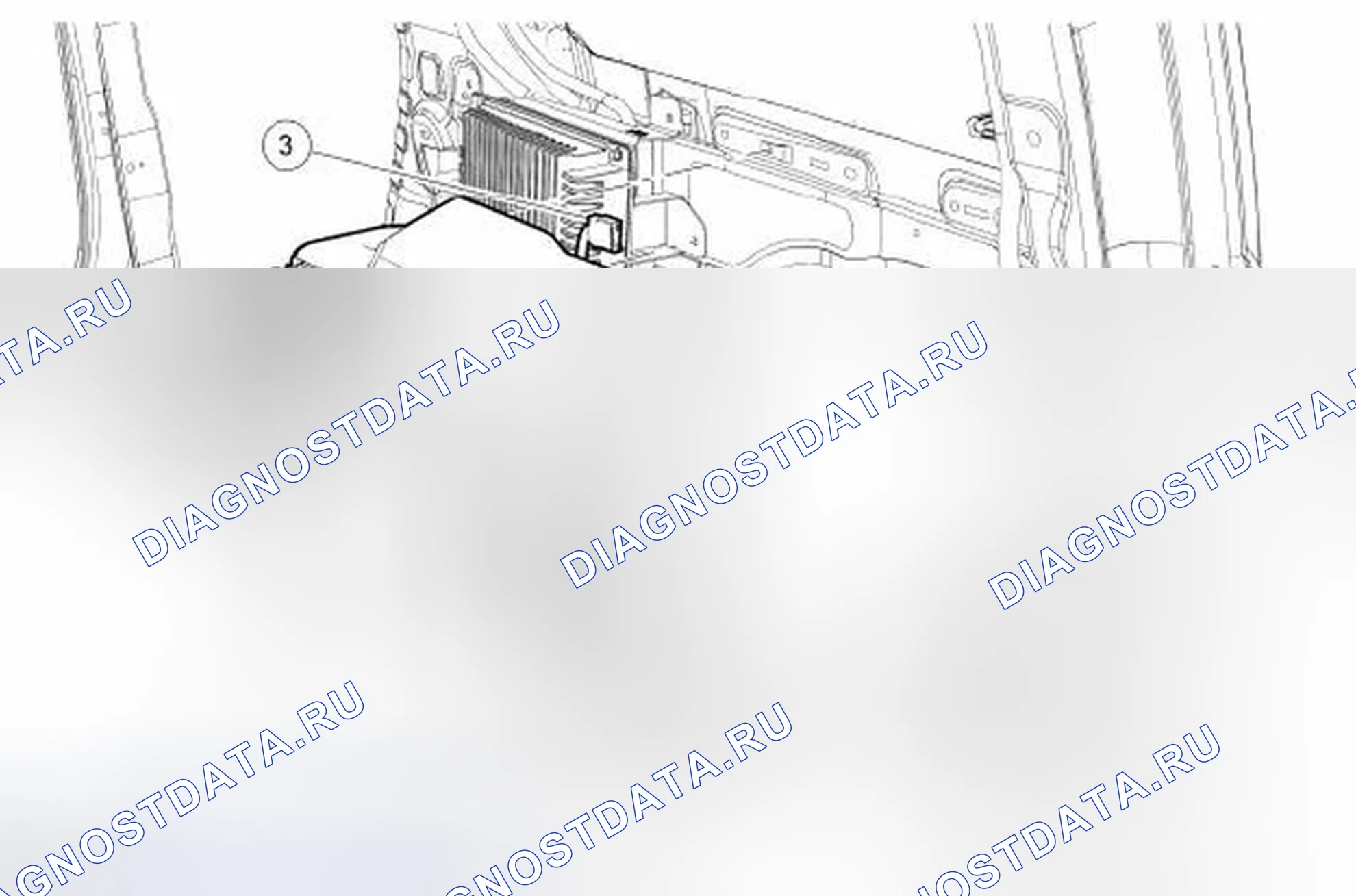 Рис. 95: Динамик - сабвуфер. Ford Flex I