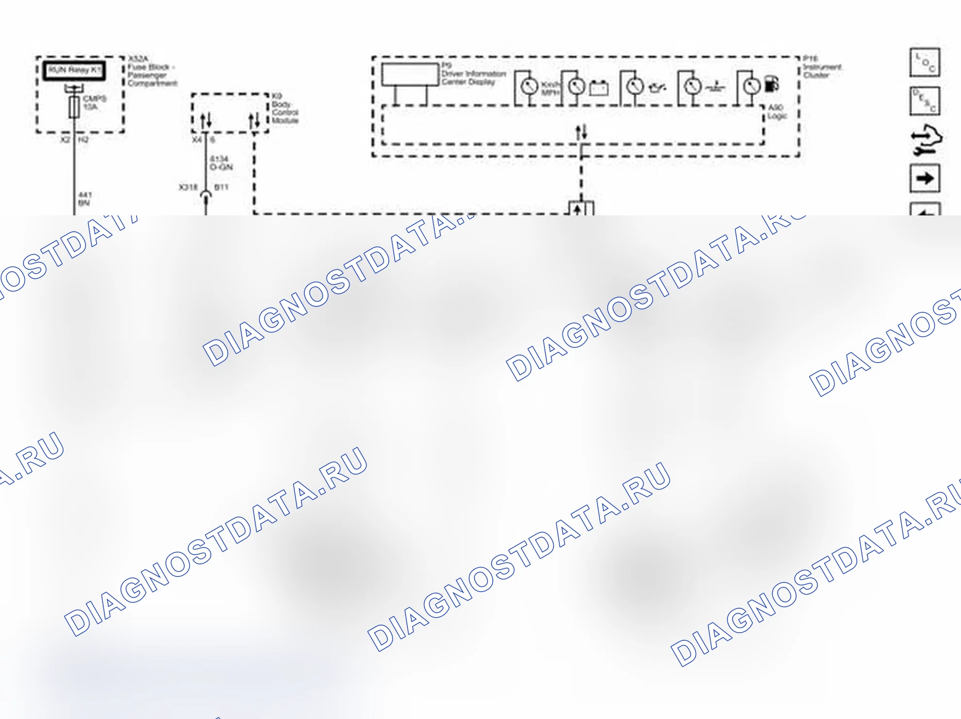 Рис. 3: Схемы подключения датчиков (L20, L96, LMF или LU3). Chevrolet Express G1500 