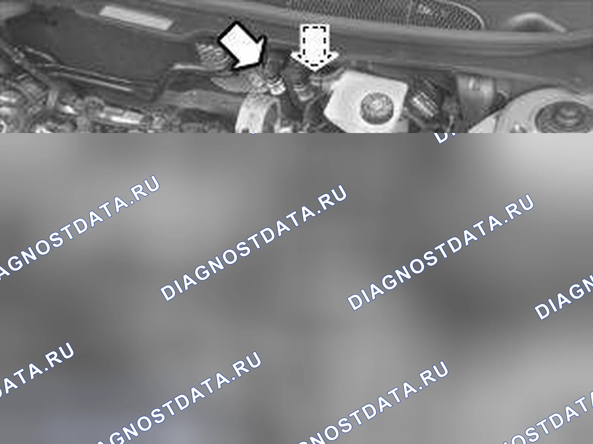 Рис. 426: Установка компонентов моторного отсека. Volvo XC70 I рестайлинг