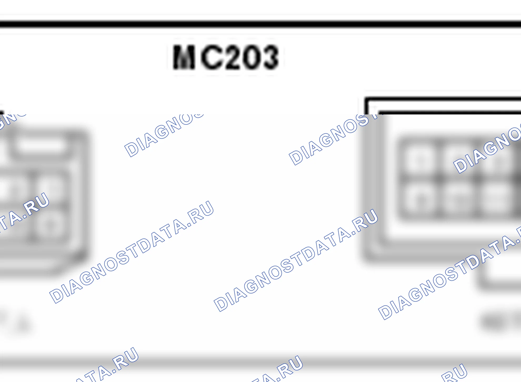 Распиновка разъёма MC203 — harness connectors. Kia Sportage KM