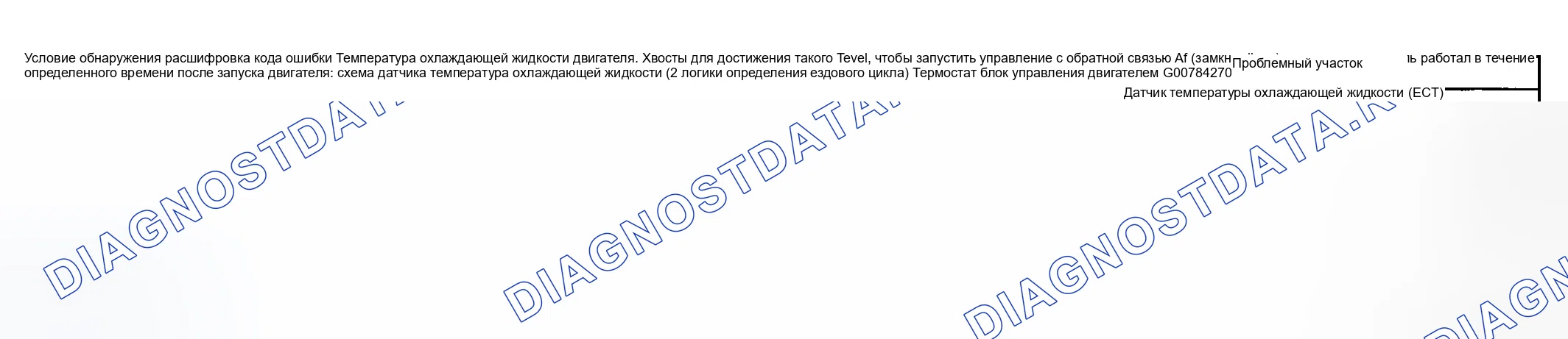 Рис. 104: Состояние обнаружения расшифровка кода ошибки и проблемная область. Suzuki Aerio I