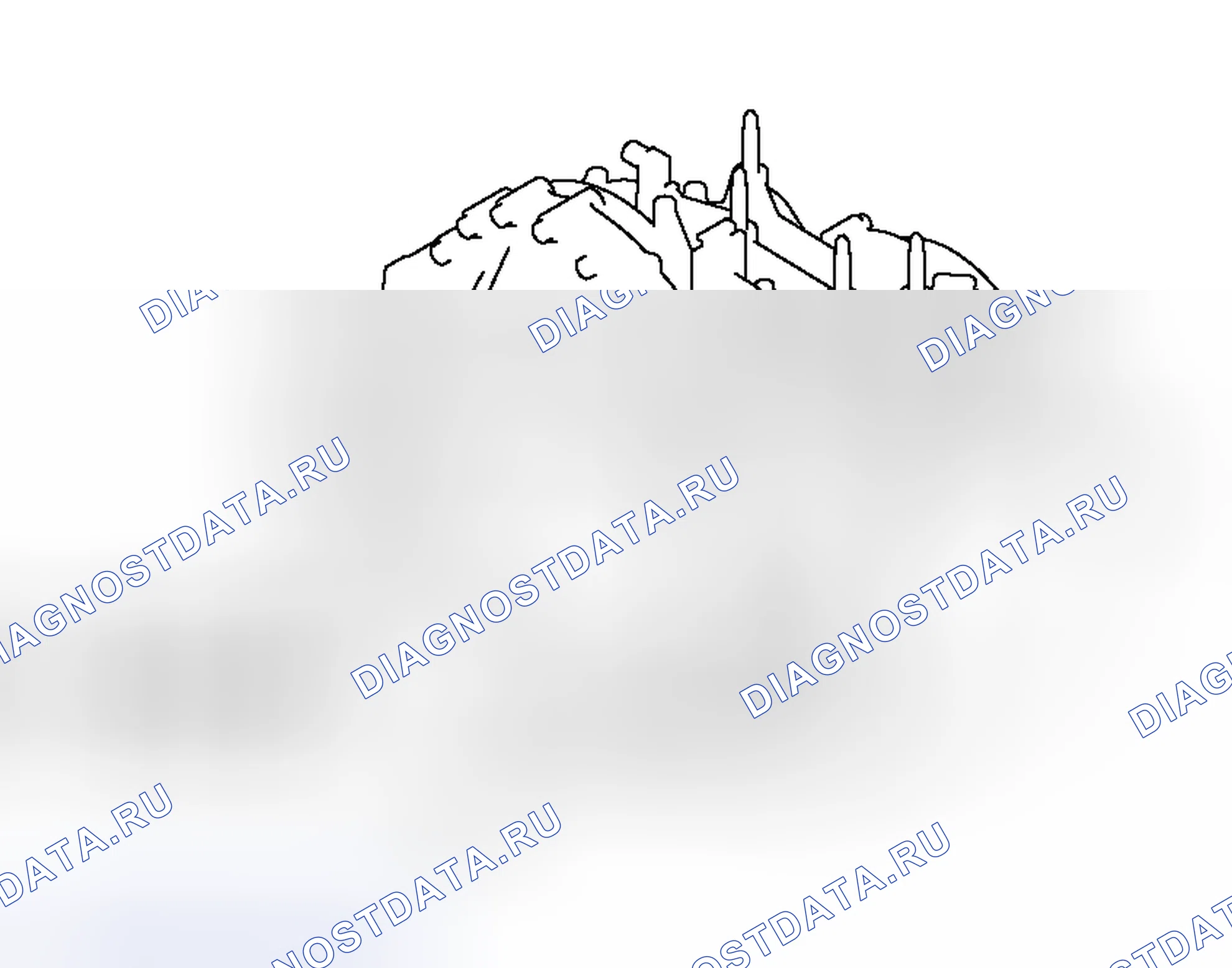 Рис. 1: < < B > > ДЕМОНТАЖ СОЕДИНИТЕЛЬНЫХ БОЛТОВ ГИДРОТРАНСФОРМАТОРА. Mitsubishi Endeavor I