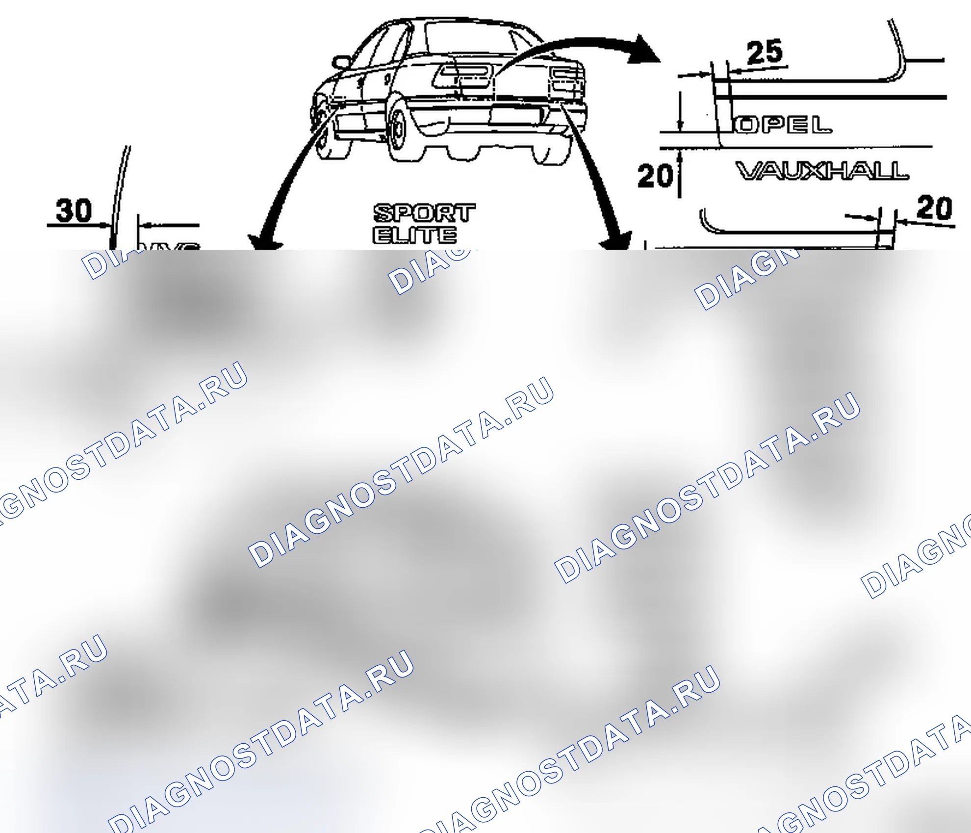 Надписи. Opel Omega B
