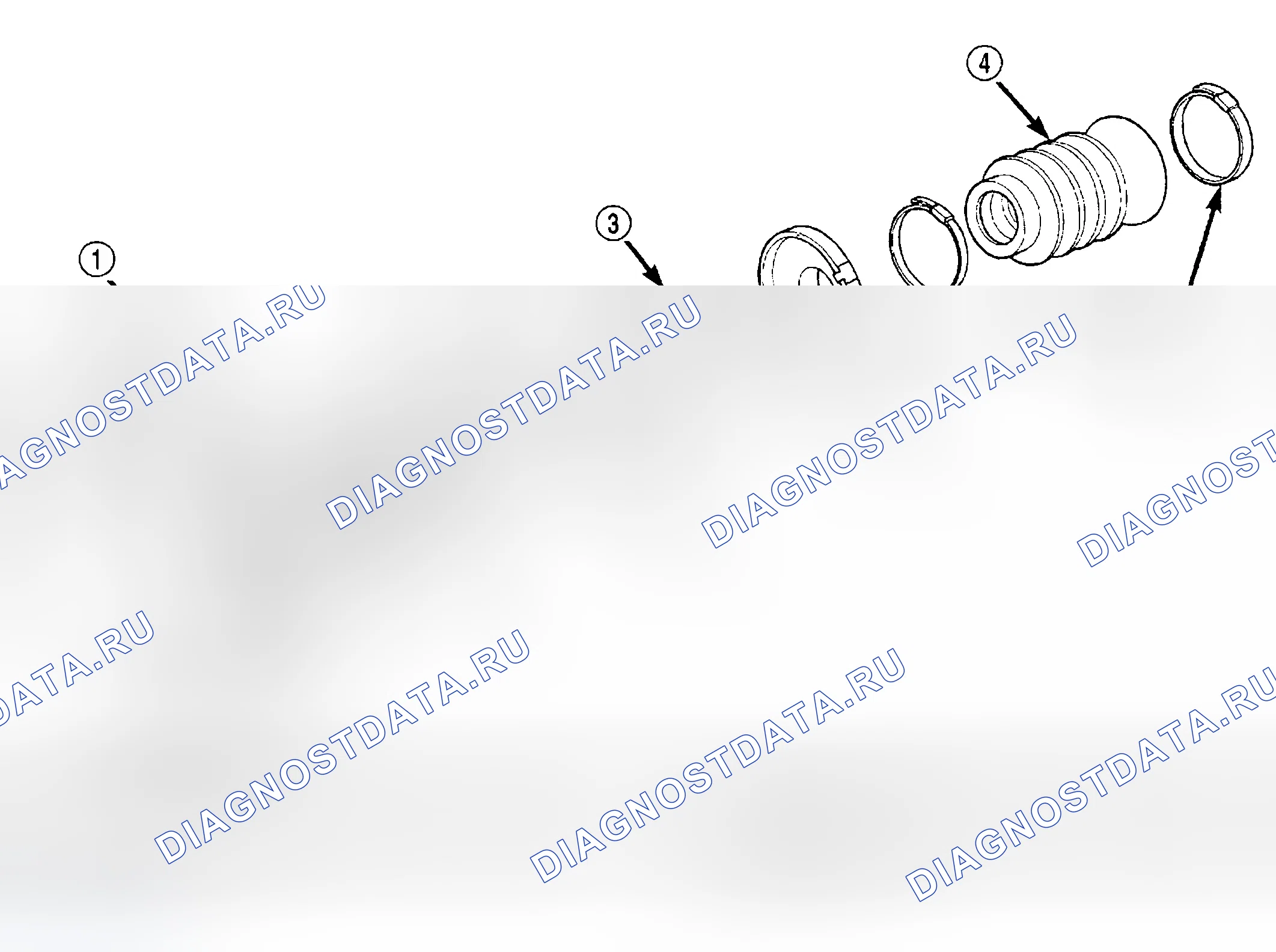 Рис. 255: ЗАДНИЙ ФИКСАТОР / ПОДШИПНИК / УПЛОТНЕНИЕ / СТРОПАЛЬЩИК / пыльников. Jeep Liberty I