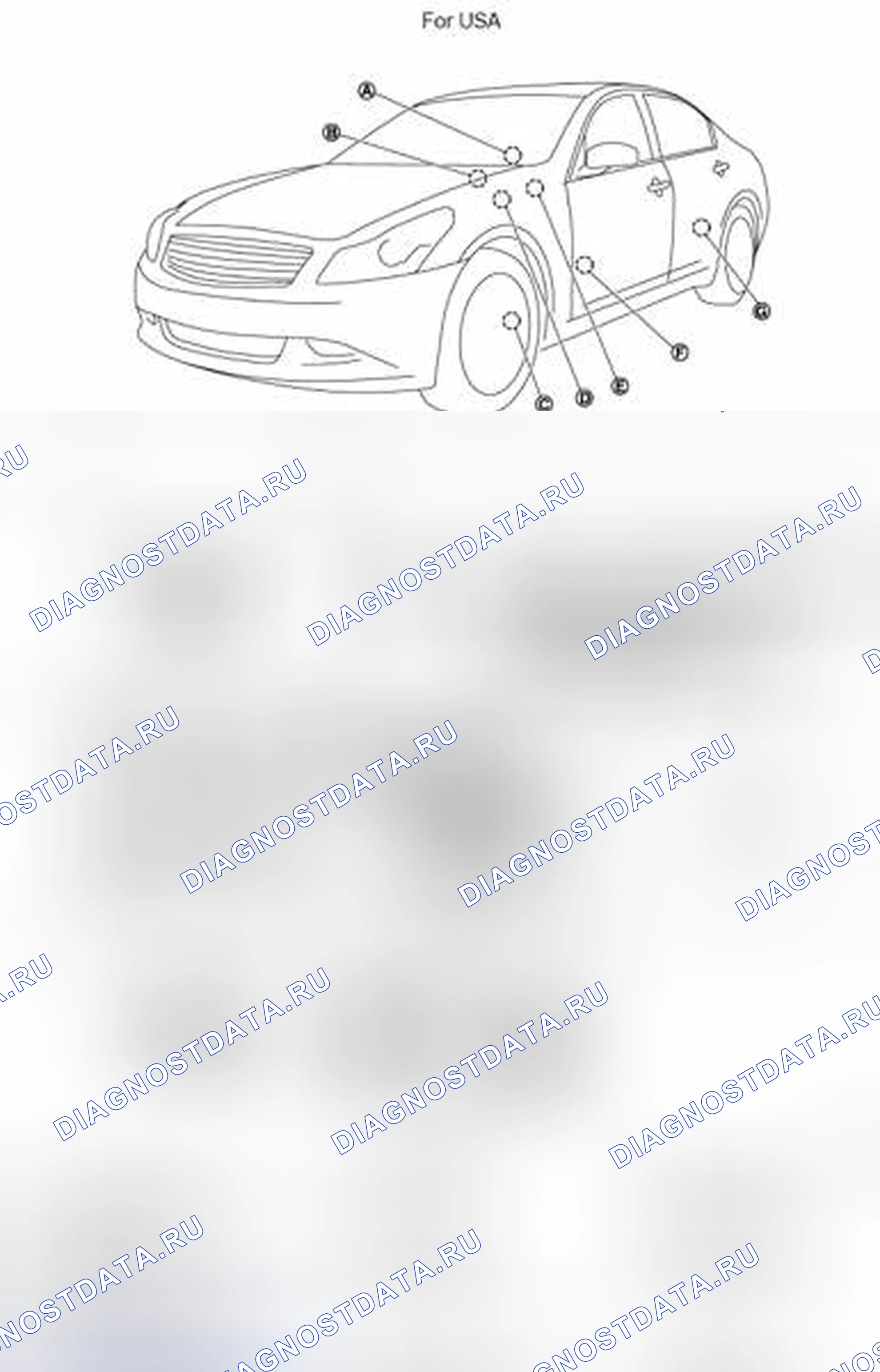 Рис. 8: Расположение компонентов. Infiniti G35 IV