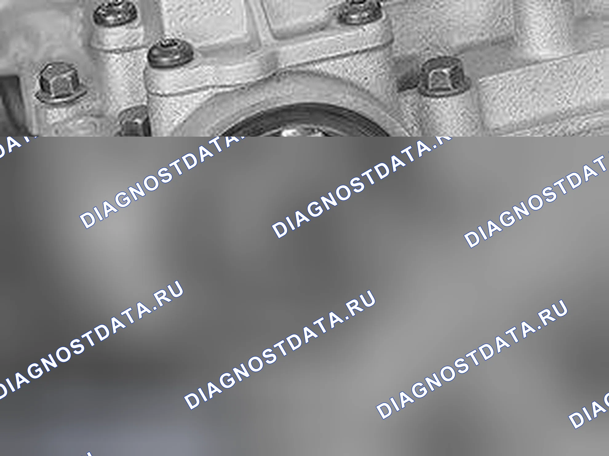 Рис. 291: Снятие уплотнения переднего распределительного вала. Volvo V70 II