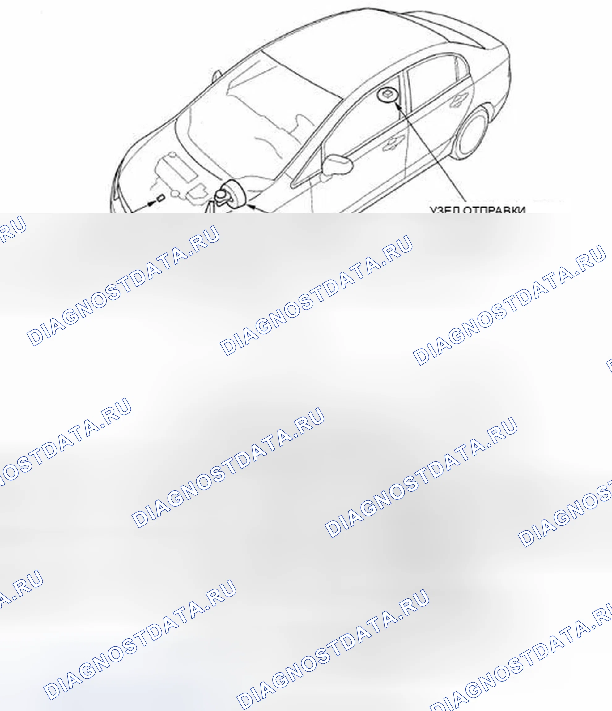 Рис. 83: Указатель расположения компонентов. Honda Civic VIII