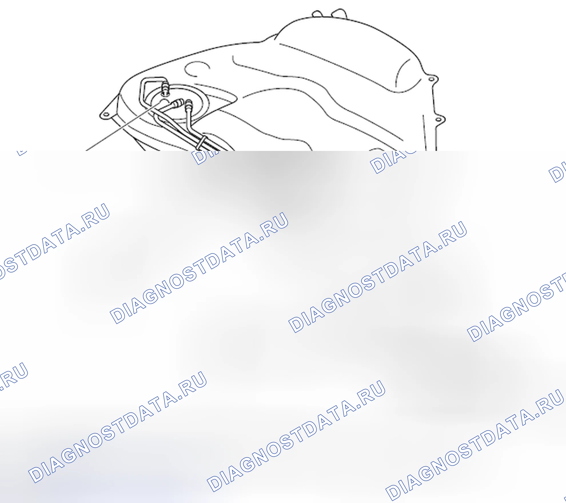 Рис. 442: ТОПЛИВНЫЙ БАК. Subaru Outback BR