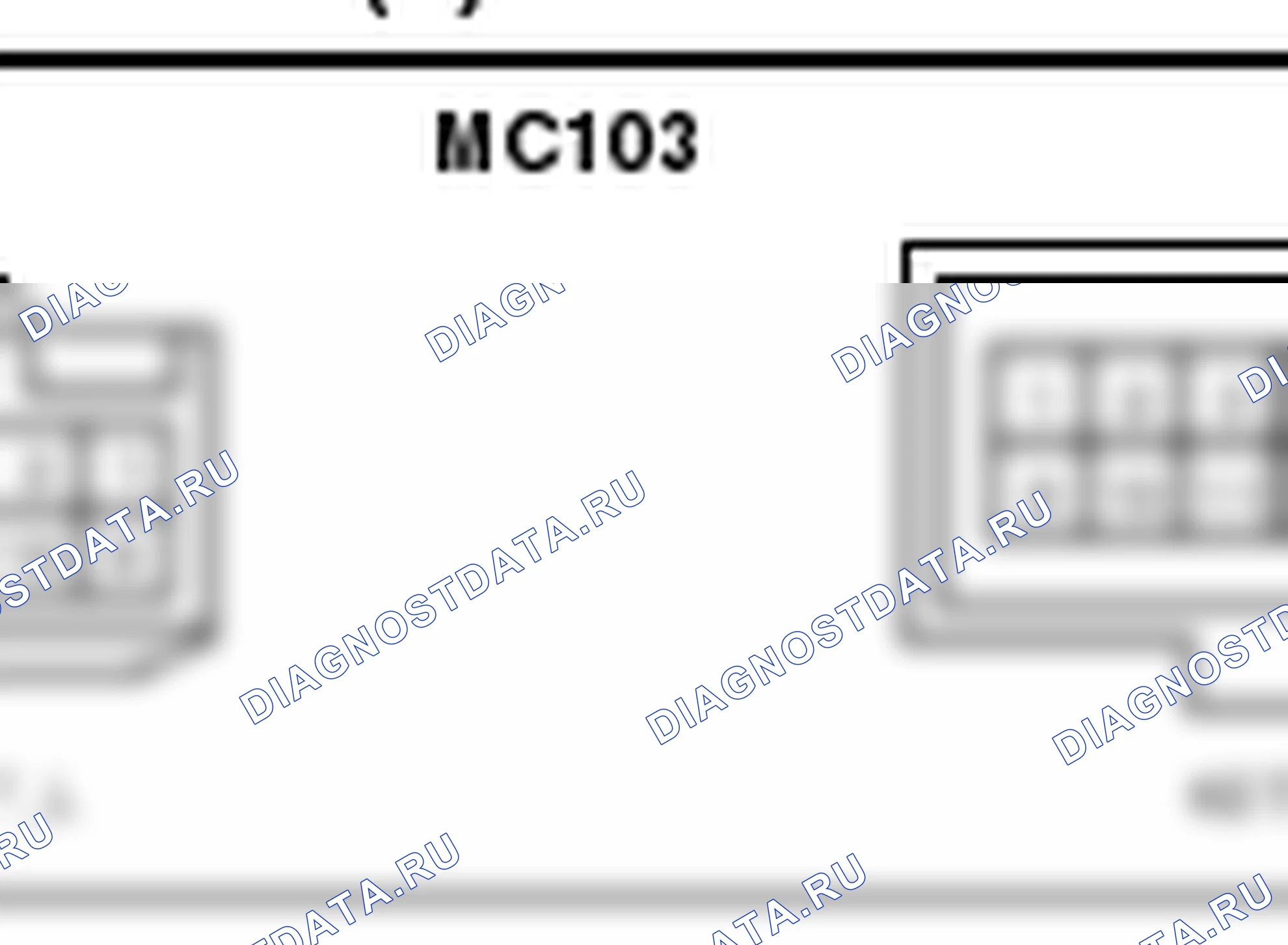 Распиновка разъёма MC103 — harness connectors. Kia Sportage KM