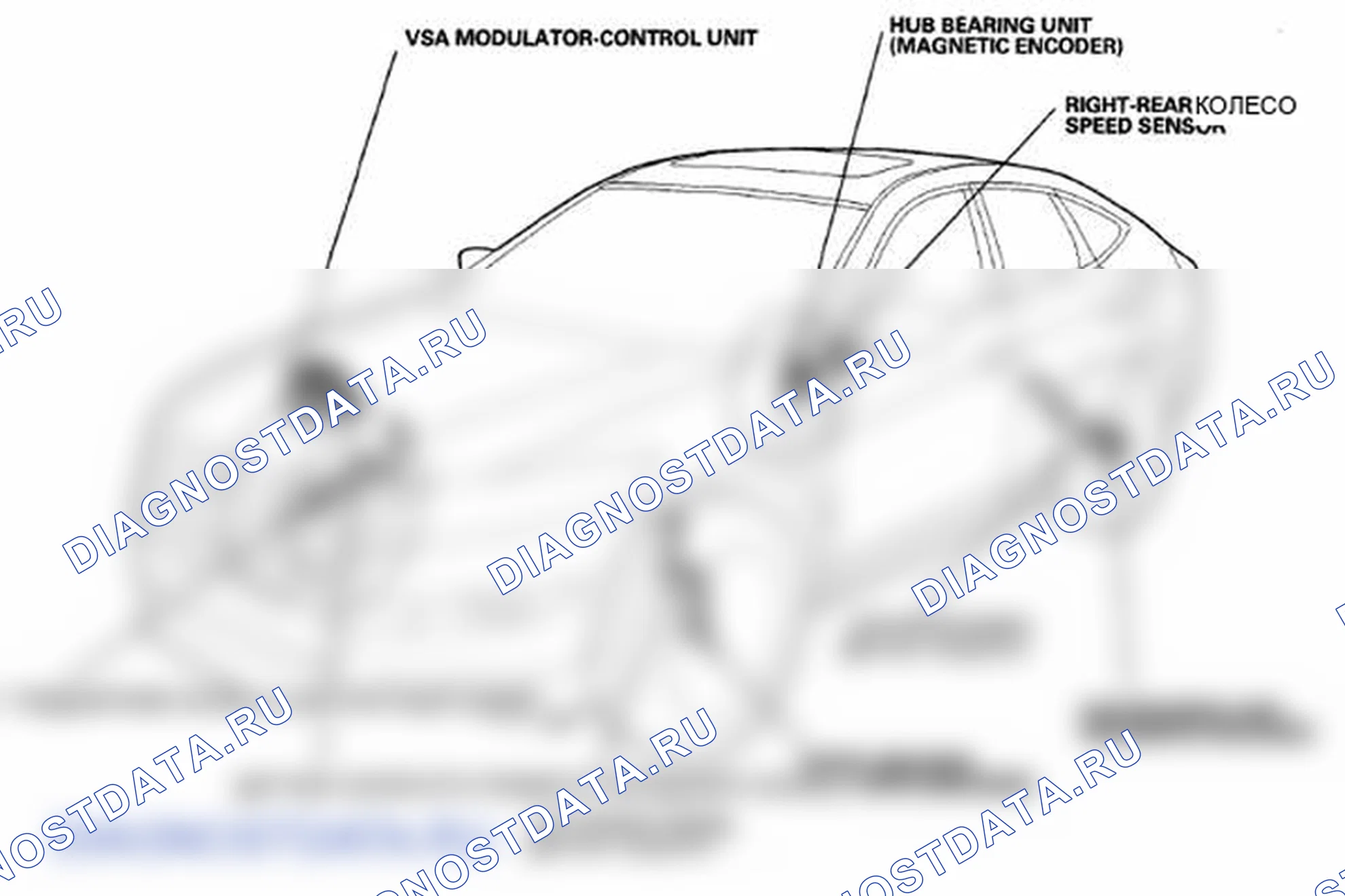 Рис. 92: Индекс расположения компонентов. Honda Crosstour I