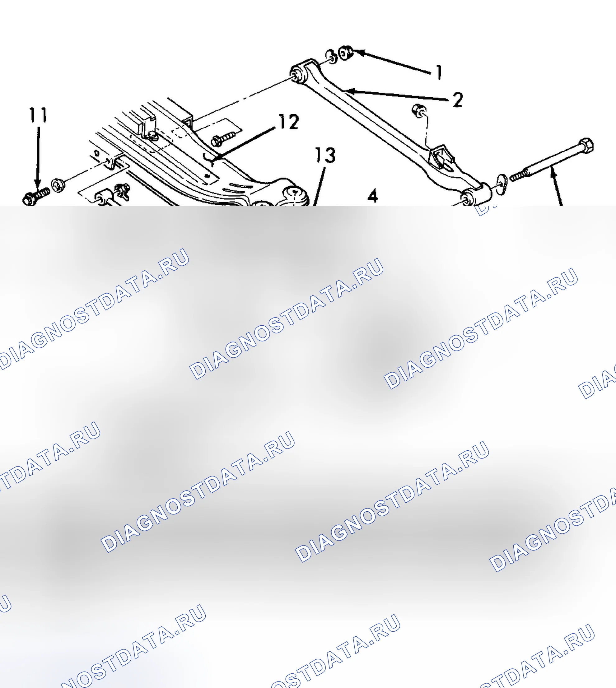 Рис. 1: ОПИСАНИЕ задней подвески. Ford Probe II