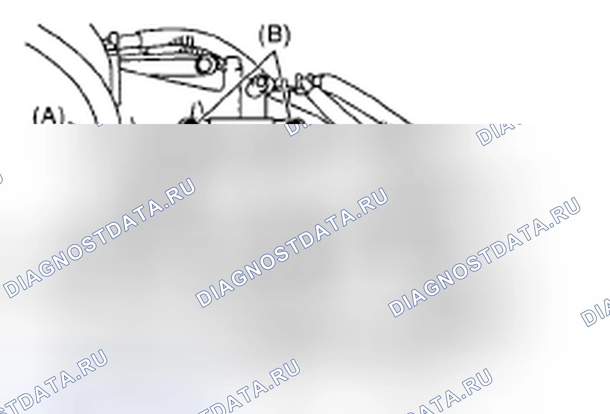 Рис. 9: Идентификация катушки зажигания и болта узла воспламенителя. Honda Vigor I