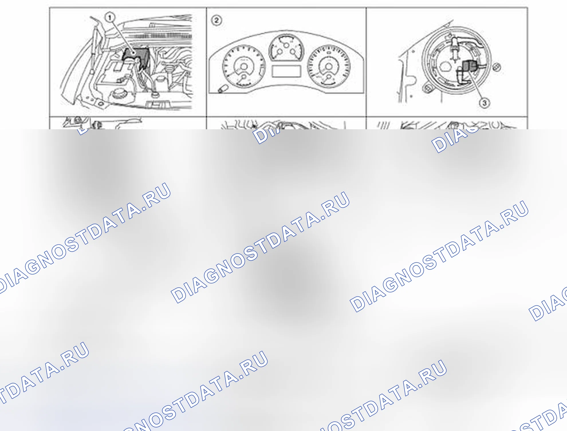 Рис. 79: СИГНАЛЬНЫЕ / ИНДИКАТОРНЫЕ ЛАМПЫ: расположение компонентов. Honda N-VAN I