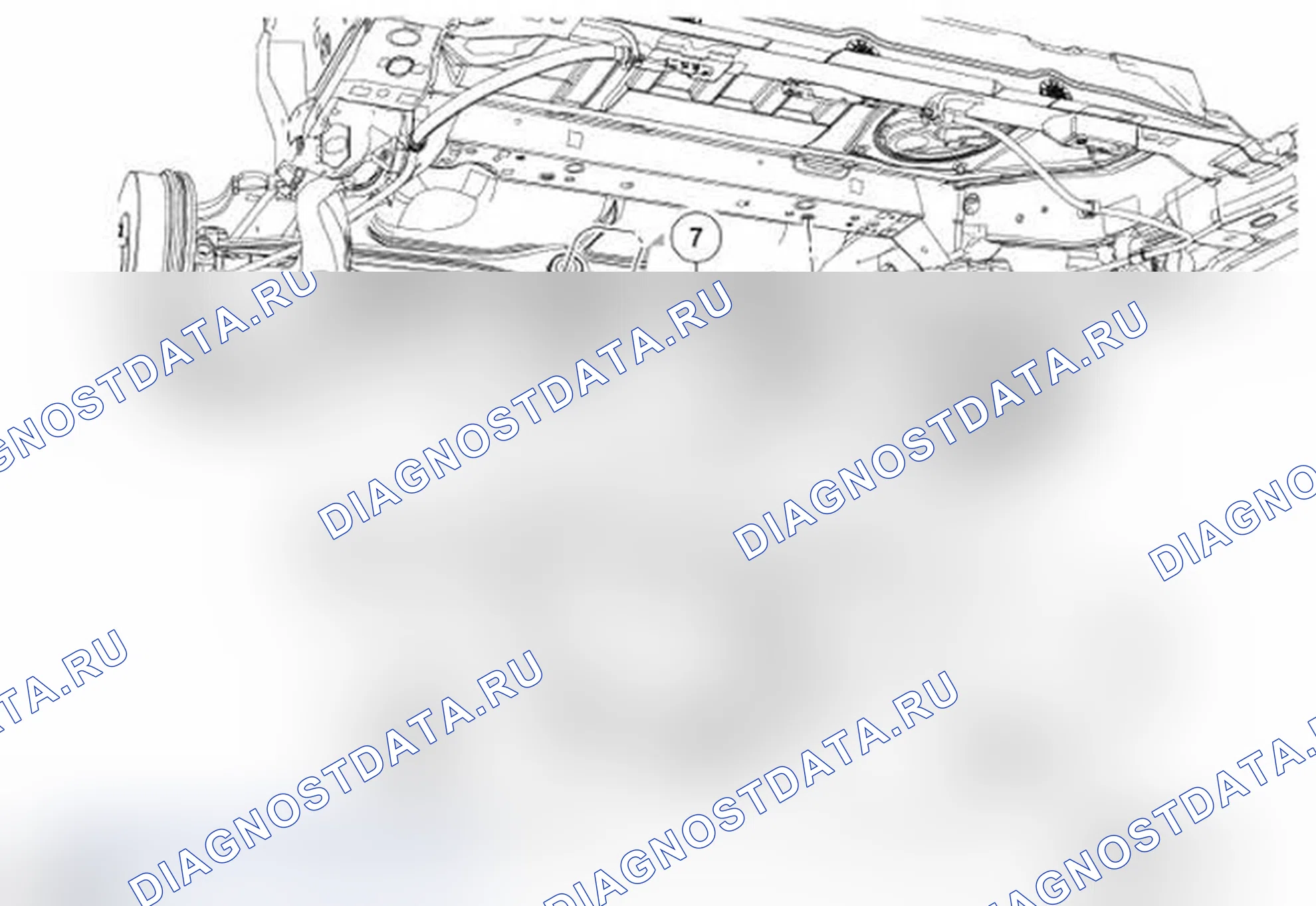 Рис. 12: Подрамник - задний. Mercury Mariner II рестайлинг