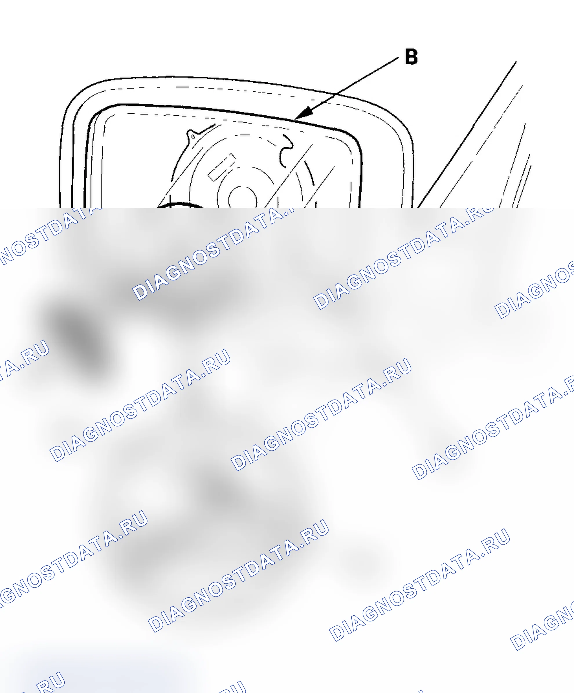 Рис. 4: Замена держателя зеркала. Acura TL III