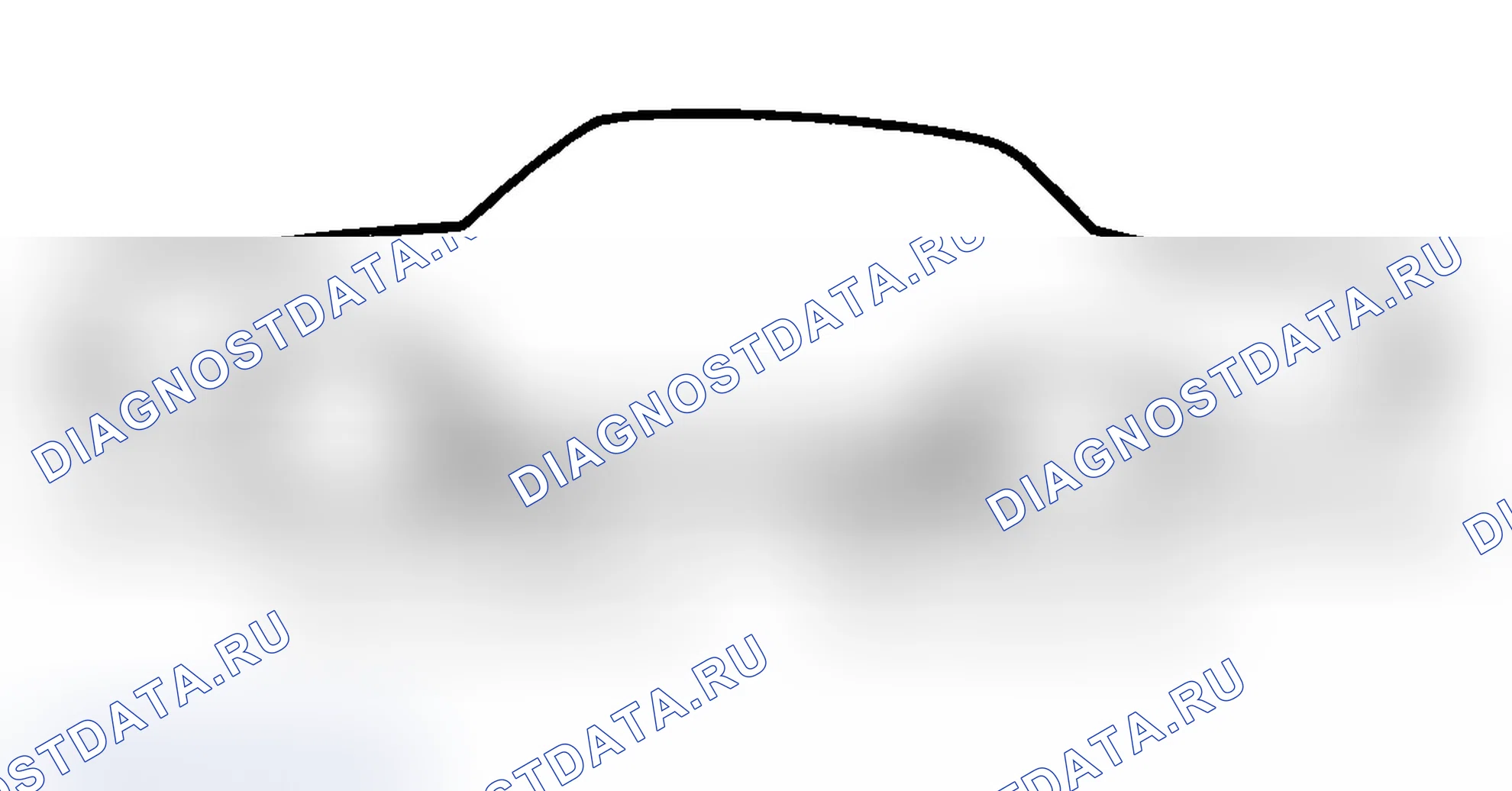 Рис. 1: Точки измерения высоты верховой езды. Pontiac Grand AM IV