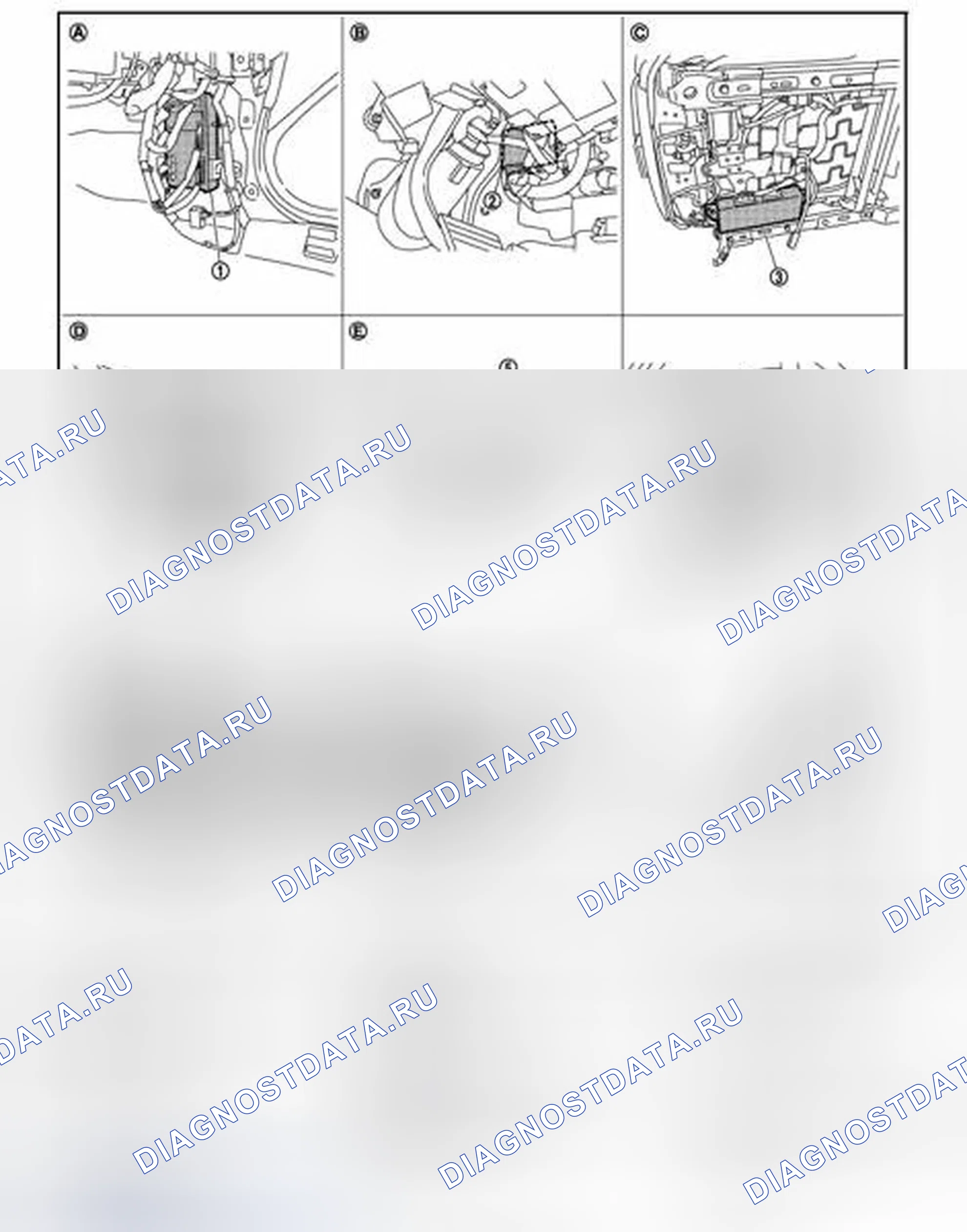 Рис. 30: ФУНКЦИЯ ПАМЯТИ: Расположение компонентов. Infiniti G25 IV рестайлинг