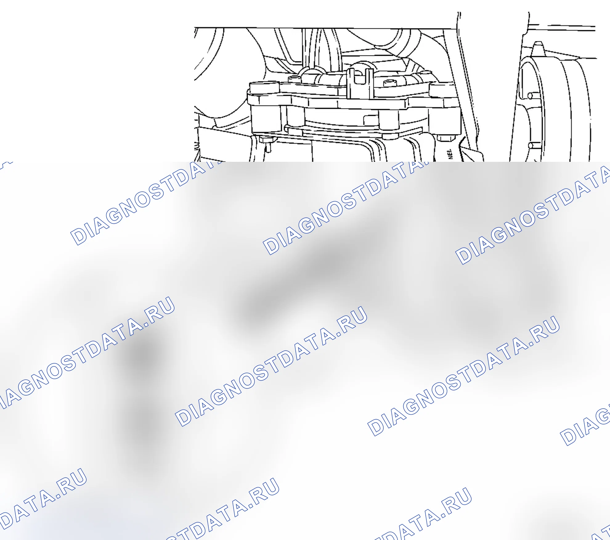 Расположение номера двигателя - бензиновые двигатели V6 Z 28 NEL / Z 28 NET. Opel Vectra C