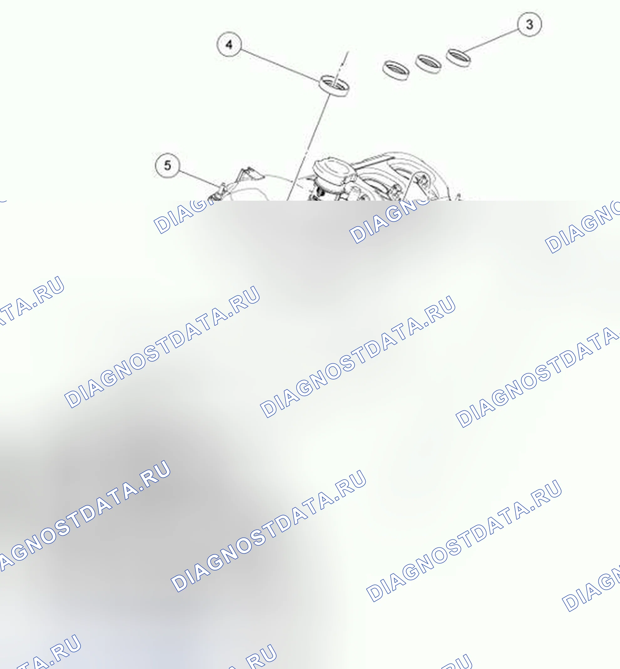 Рис. 478: Крышка клапана - левая (вид 2 из 2). Hyundai ix55 I