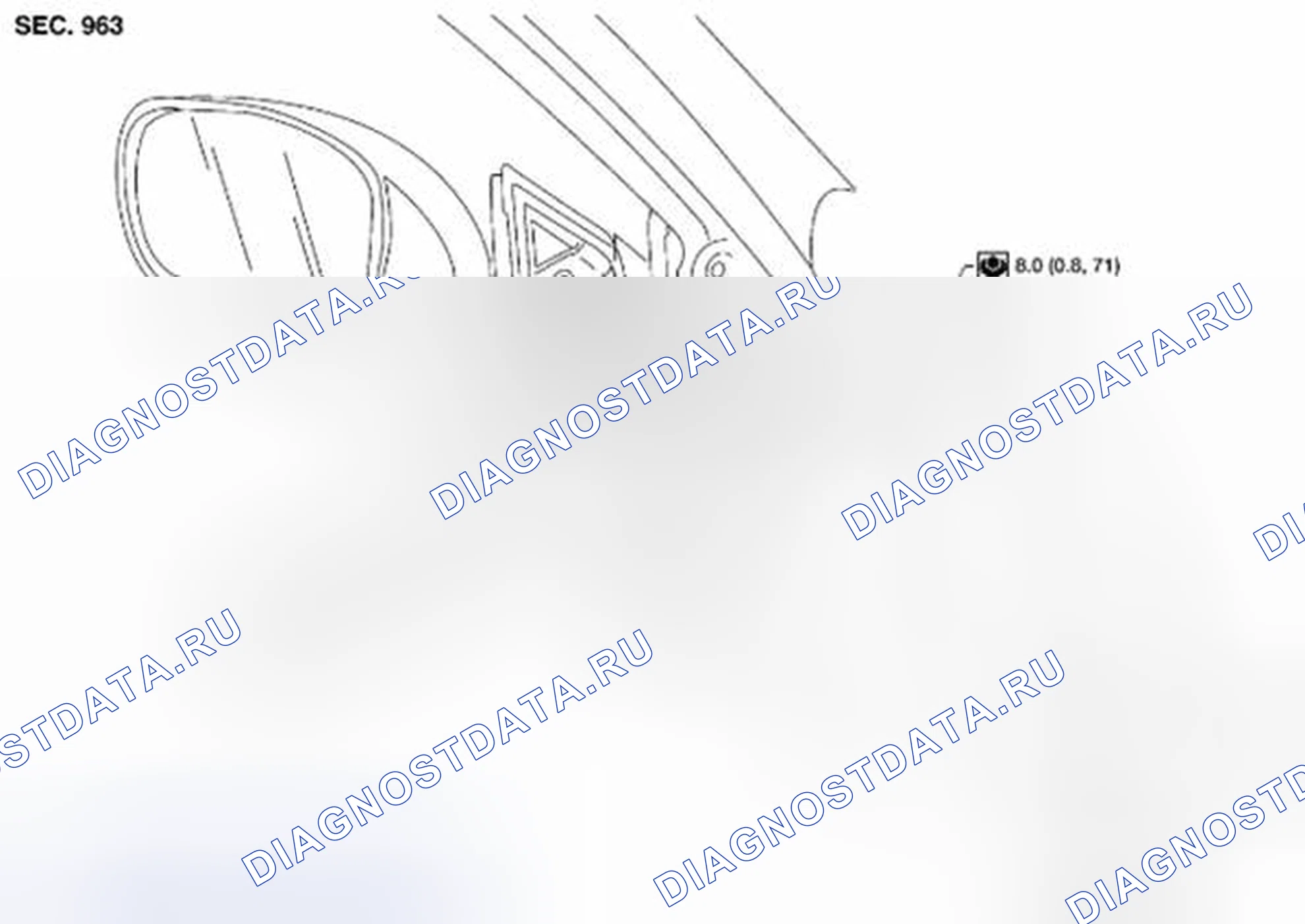 Рис. 51: Дверное зеркало в сборе: снятие и установка. Suzuki Equator I