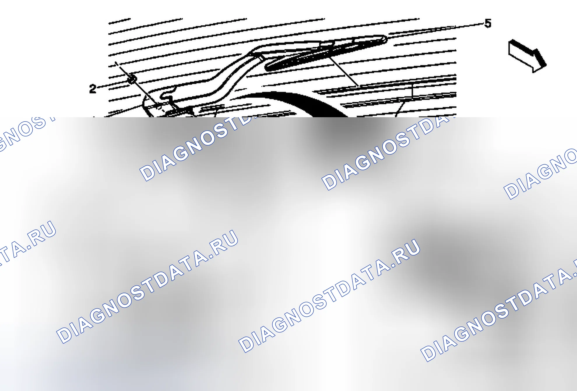 Рис. 17: Замена рычага стеклоочистителя заднего окна (Acadia). Chevrolet Traverse I