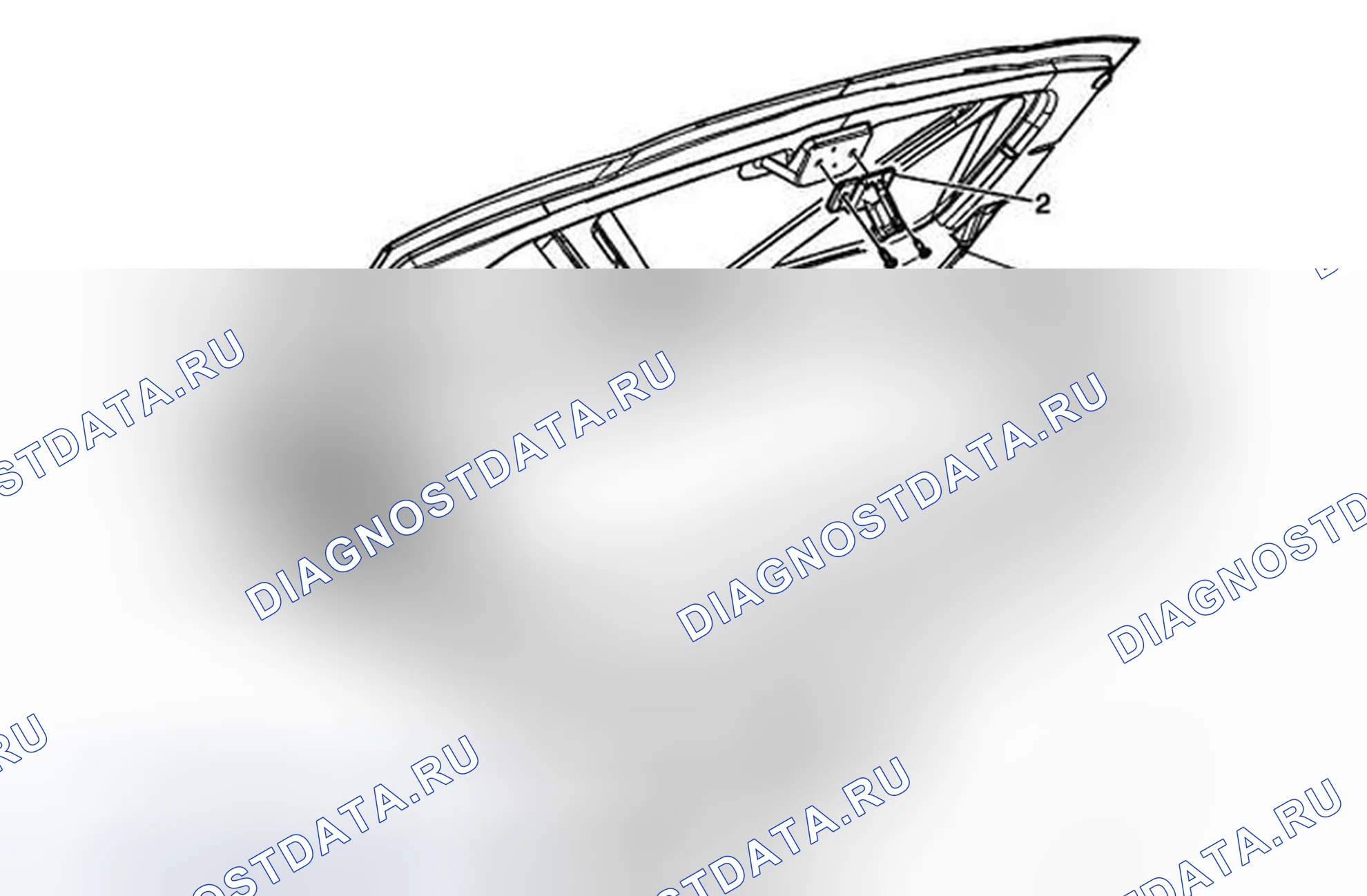 Рис. 14: Замена защелки и ударника крышки заднего отсека. Chevrolet Corvette C6