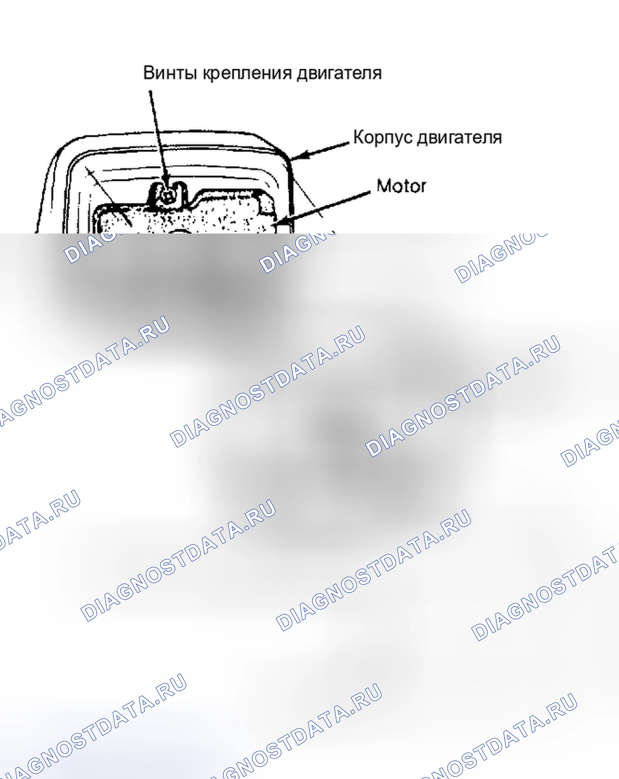 Рис. 5: Типичная сборка силового зеркала. Pontiac Sunbird II