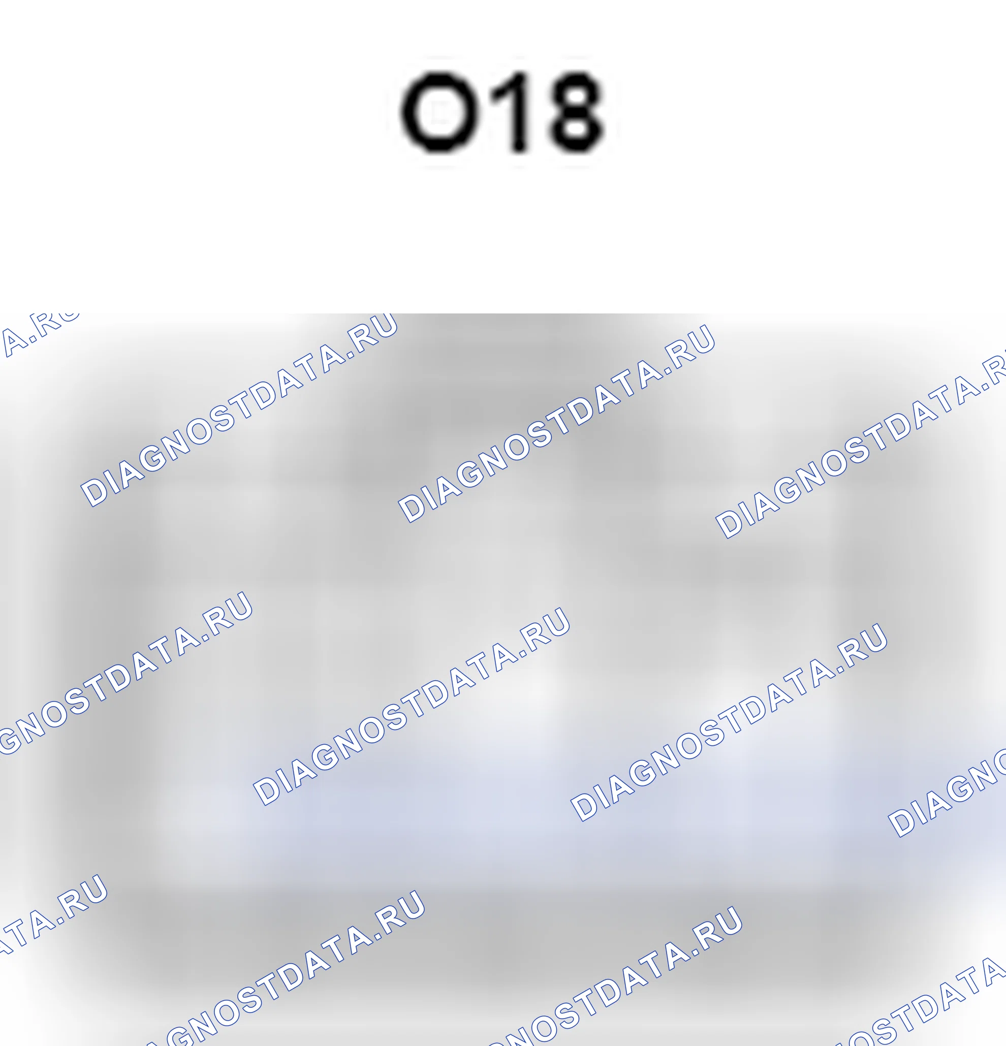 Рис. 1307: Вид с торца разъема приемника управления дверью (O18). Toyota Camry XV40