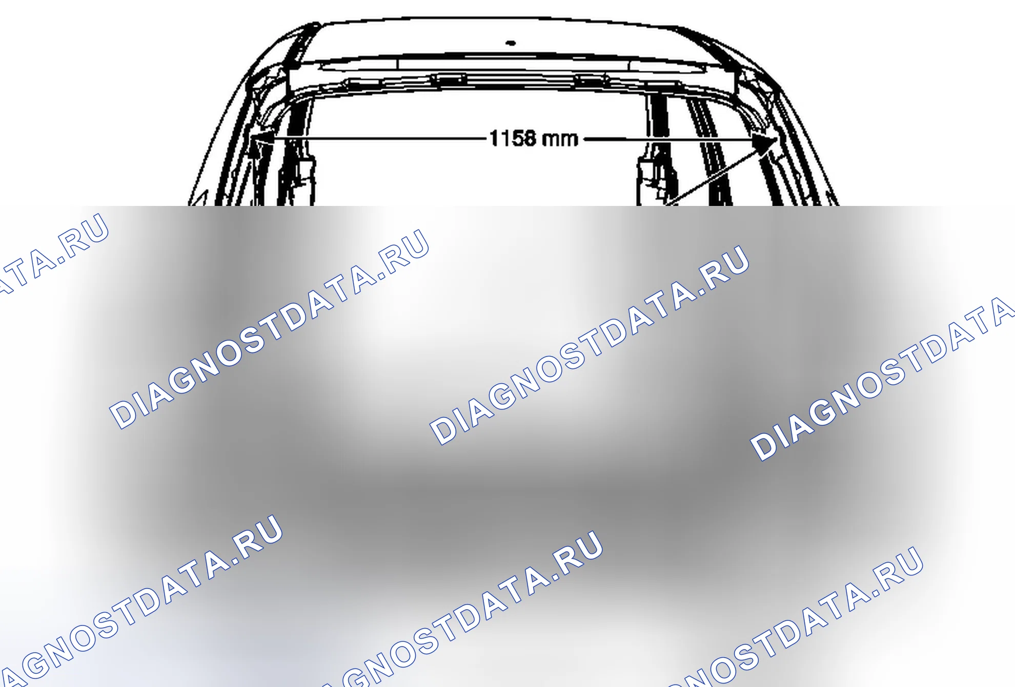 Рис. 48: Размеры задней части кузова. Chevrolet Captiva I рестайлинг